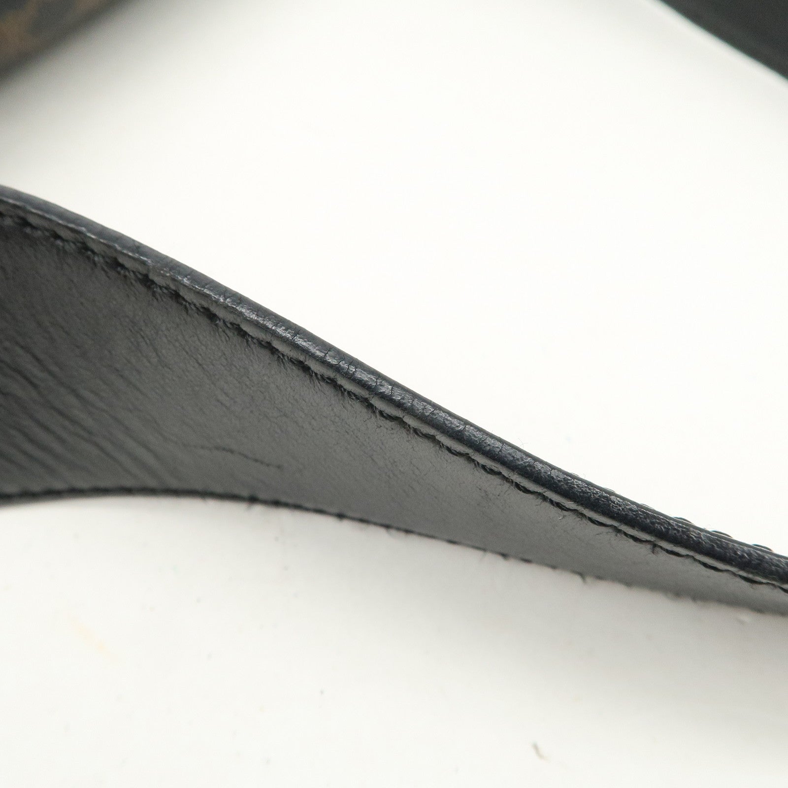 CELINE Macadam PVC Leather Shoulder Bag Hand Bag Black Brown