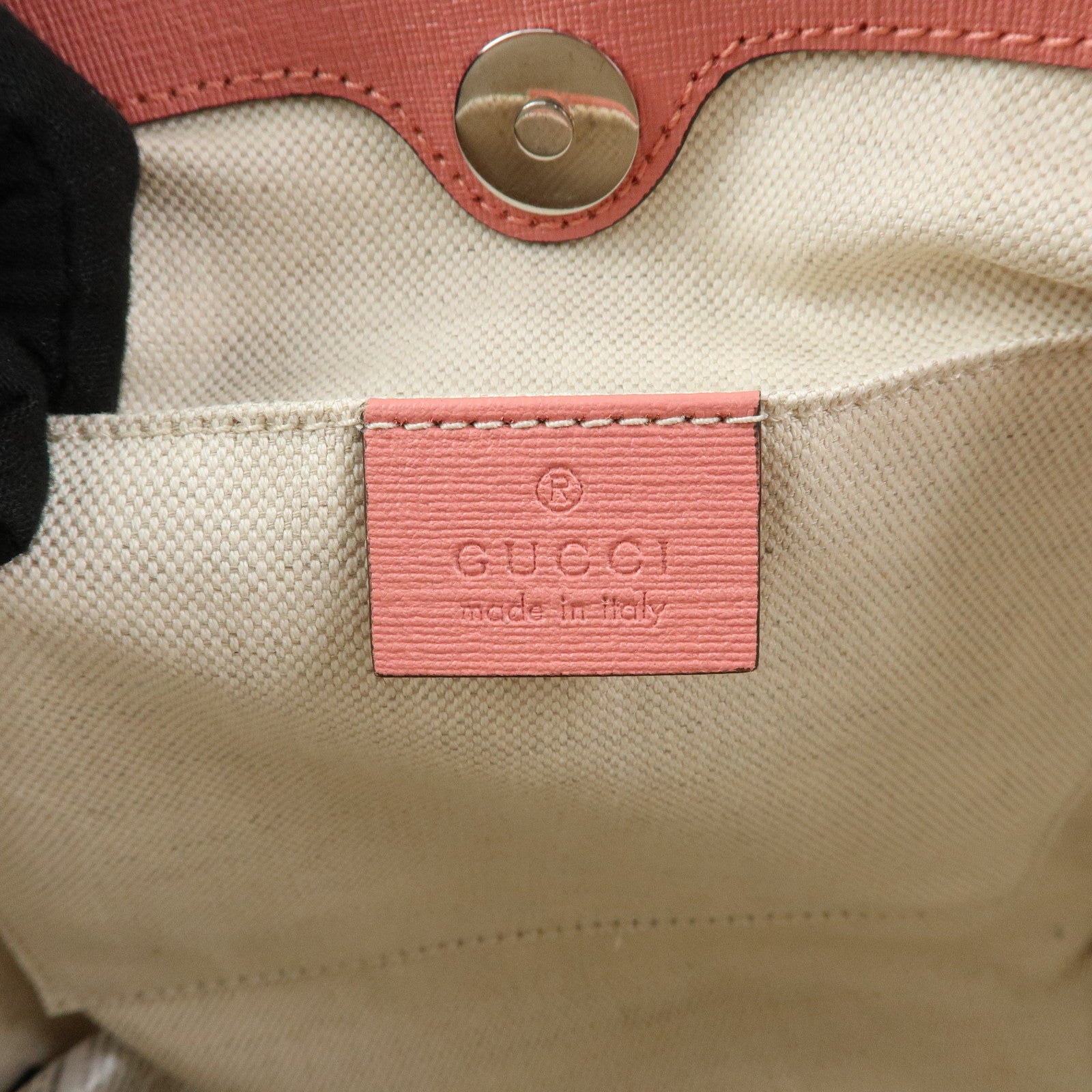 GUCCI Children's GG Supreme Leather Tote Bag Rose Beige Pink 410812