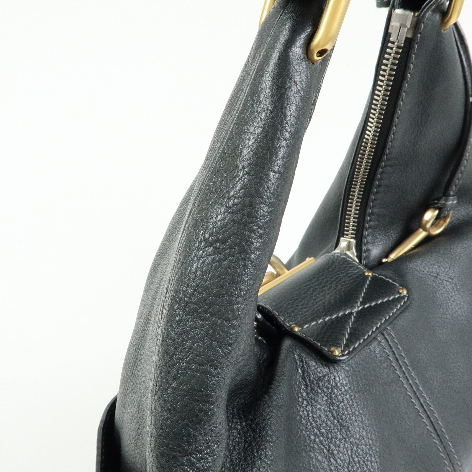 Chloe Paddington Leather Shoulder Bag Hand Bag Black