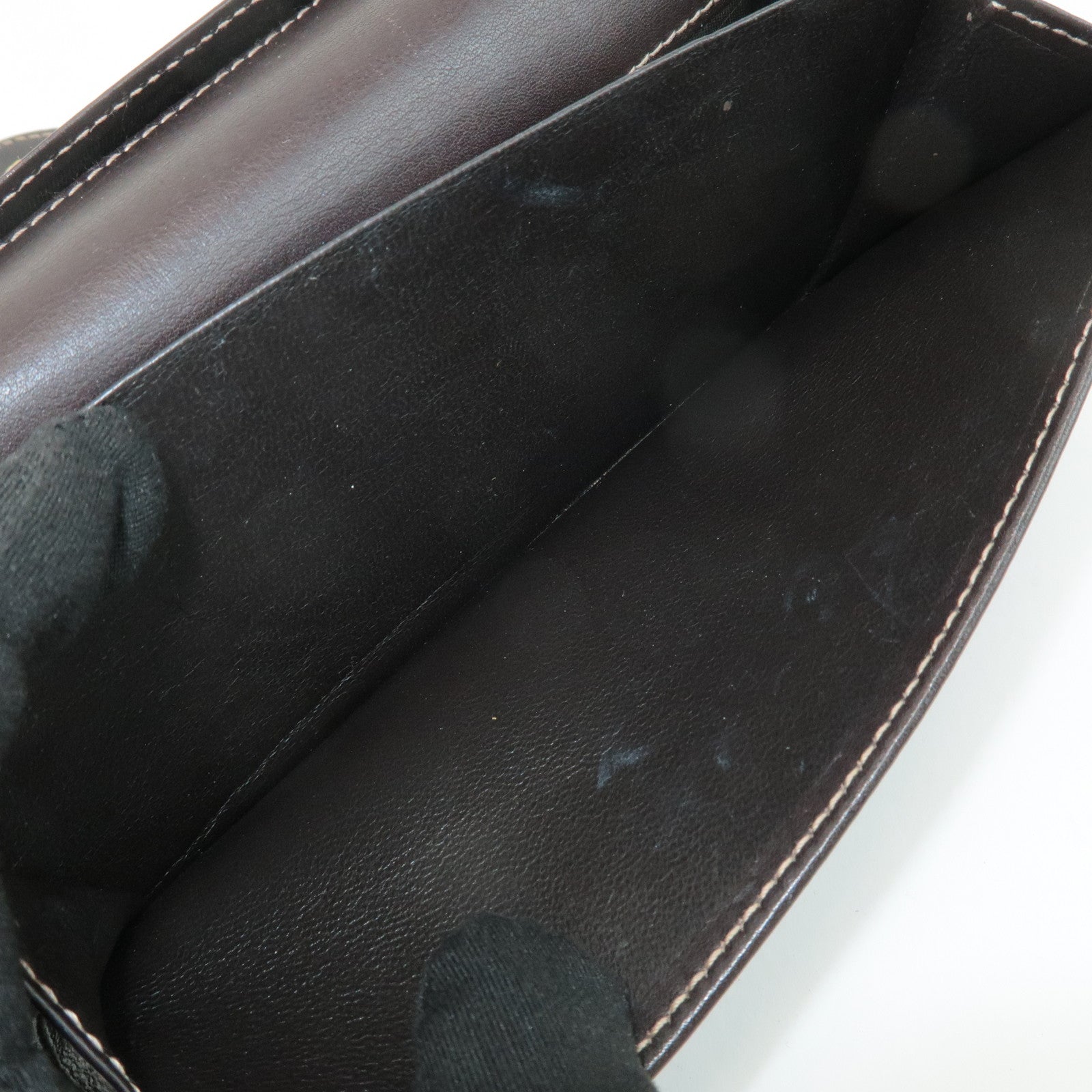 GUCCI Set of 2 GG Canvas Leather Wallet Beige Brown 203550/112715 Used