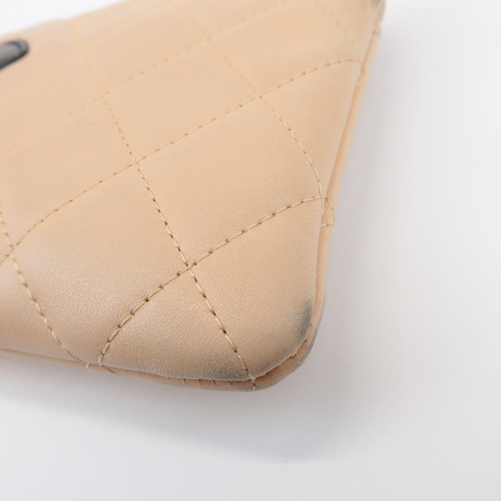 CHANEL Cambon Line Coco Mark Lambskin Cosmetic Pouch