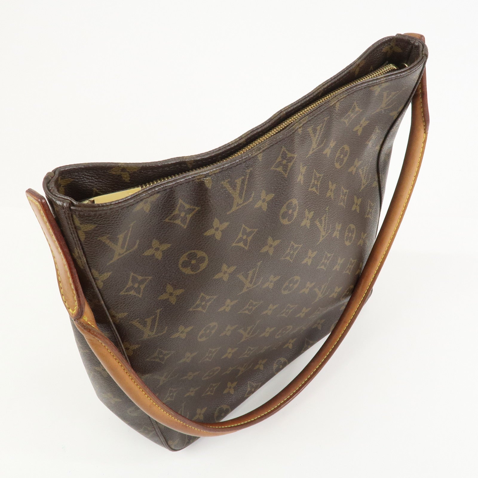 Louis Vuitton Monogram Looping GM Shoulder Bag Brown M51145