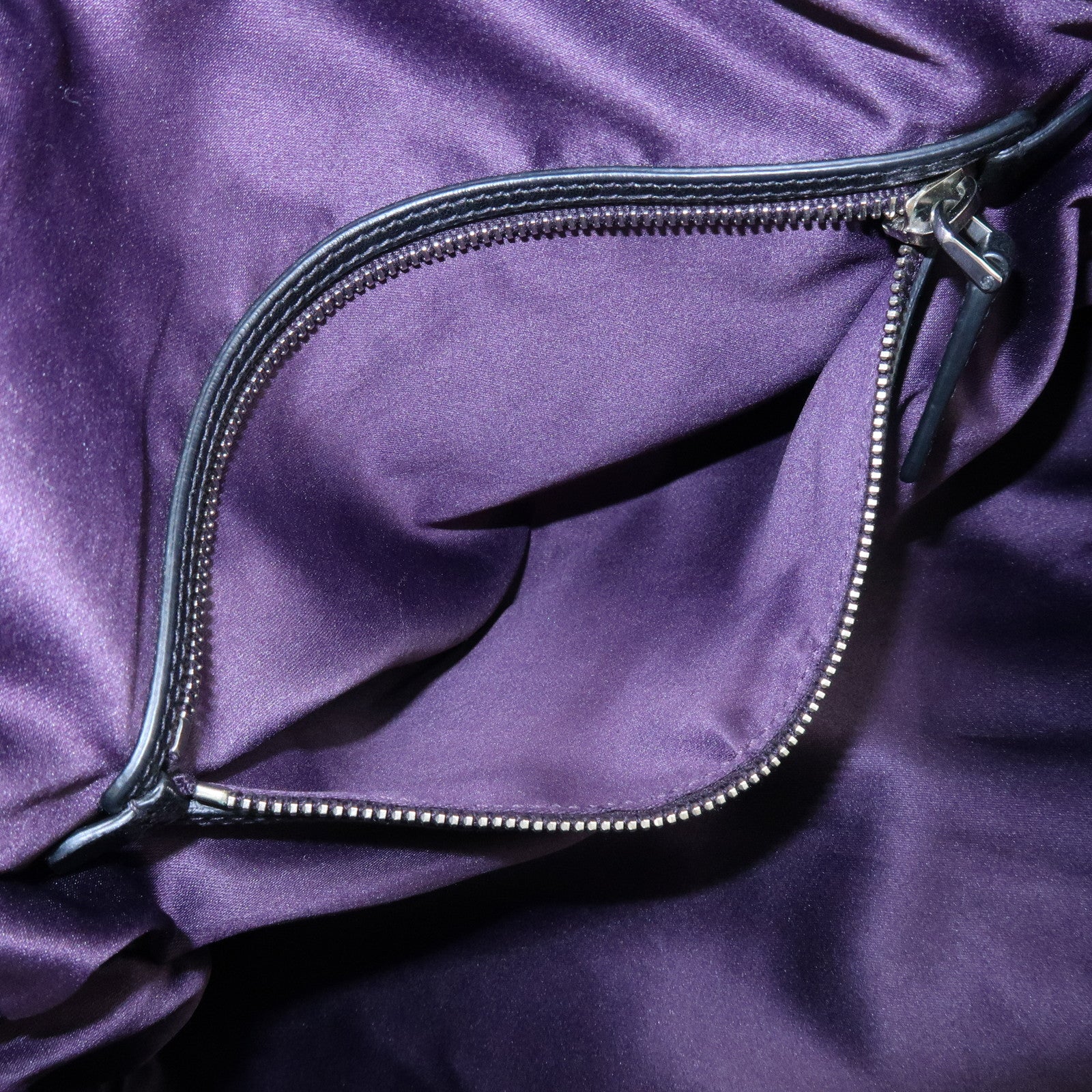 MIU MIU Logo Leather Hand Bag Shoulder Bag Black Purple Green