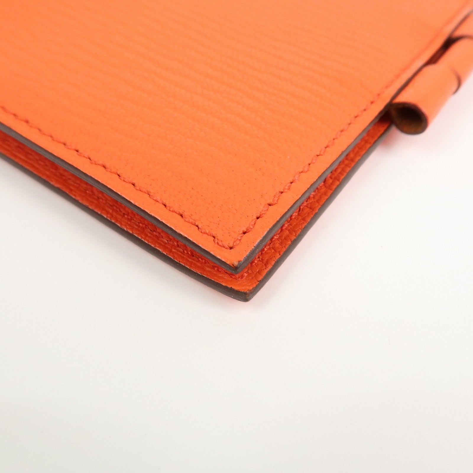 HERMES Leather Agenda PM Planner Cover X Stamped Orange
