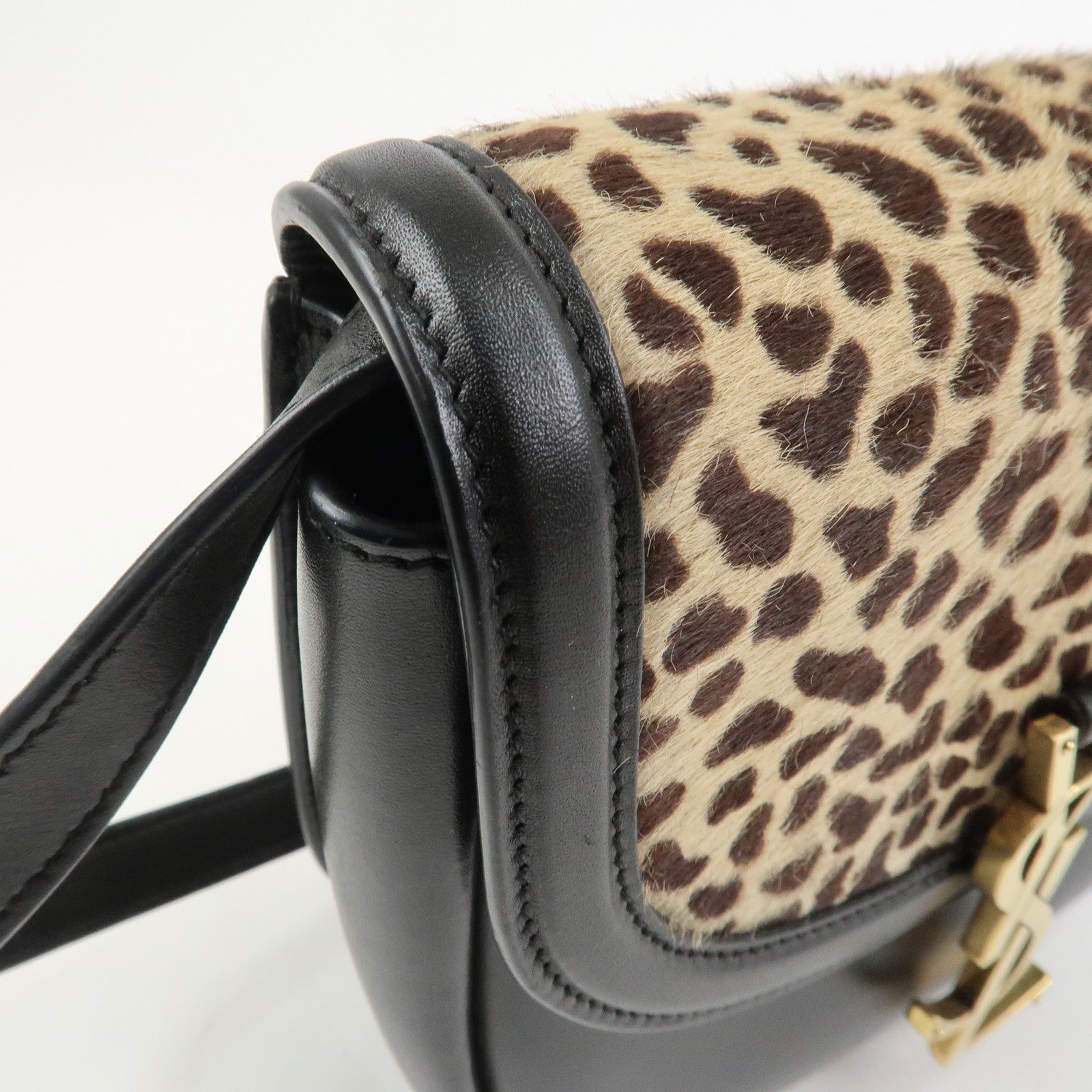 SAINT LAURENT PARIS Cassandre KaiaSmall Leopard Shoulder Bag 619740