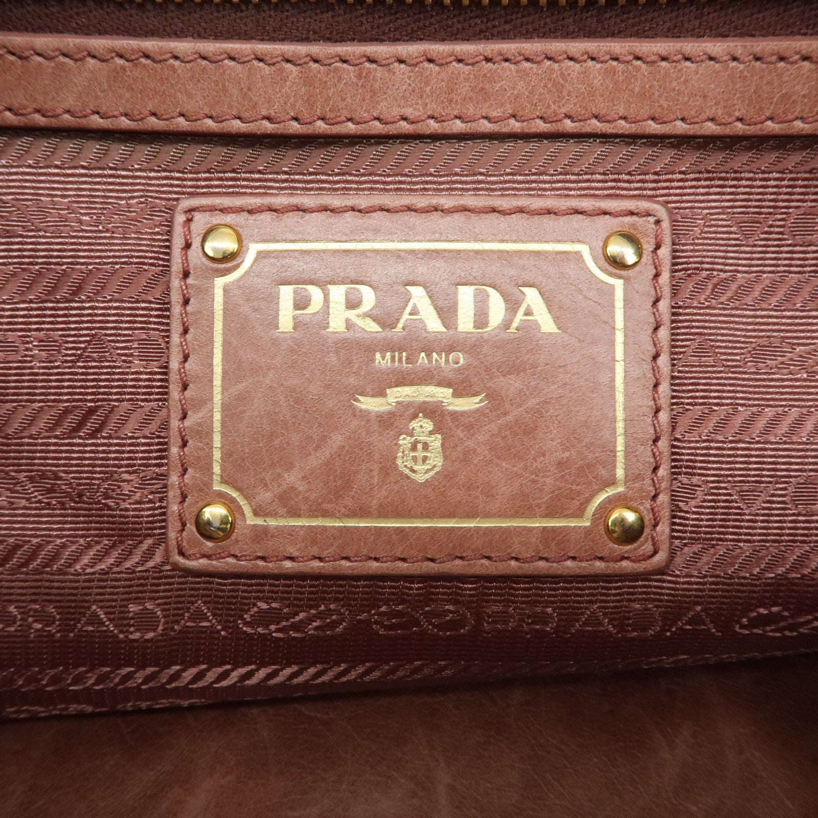PRADA Triangle Logo Leather 2Way Shoulder Bag Hand Bag Pink BN1921