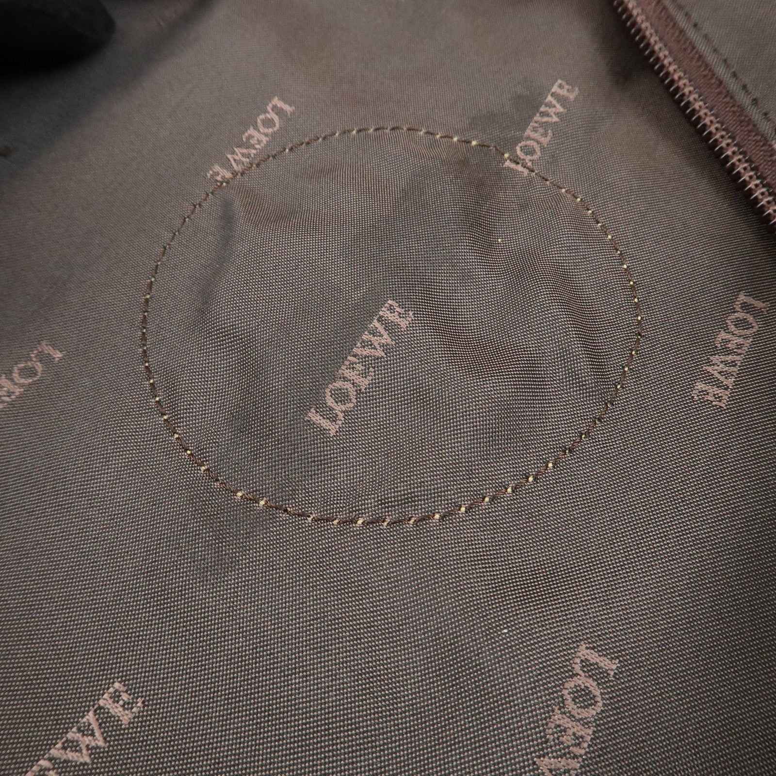 LOEWE Anagram Nappa Aire Leather Hand Bag Tote Bag Gold Used