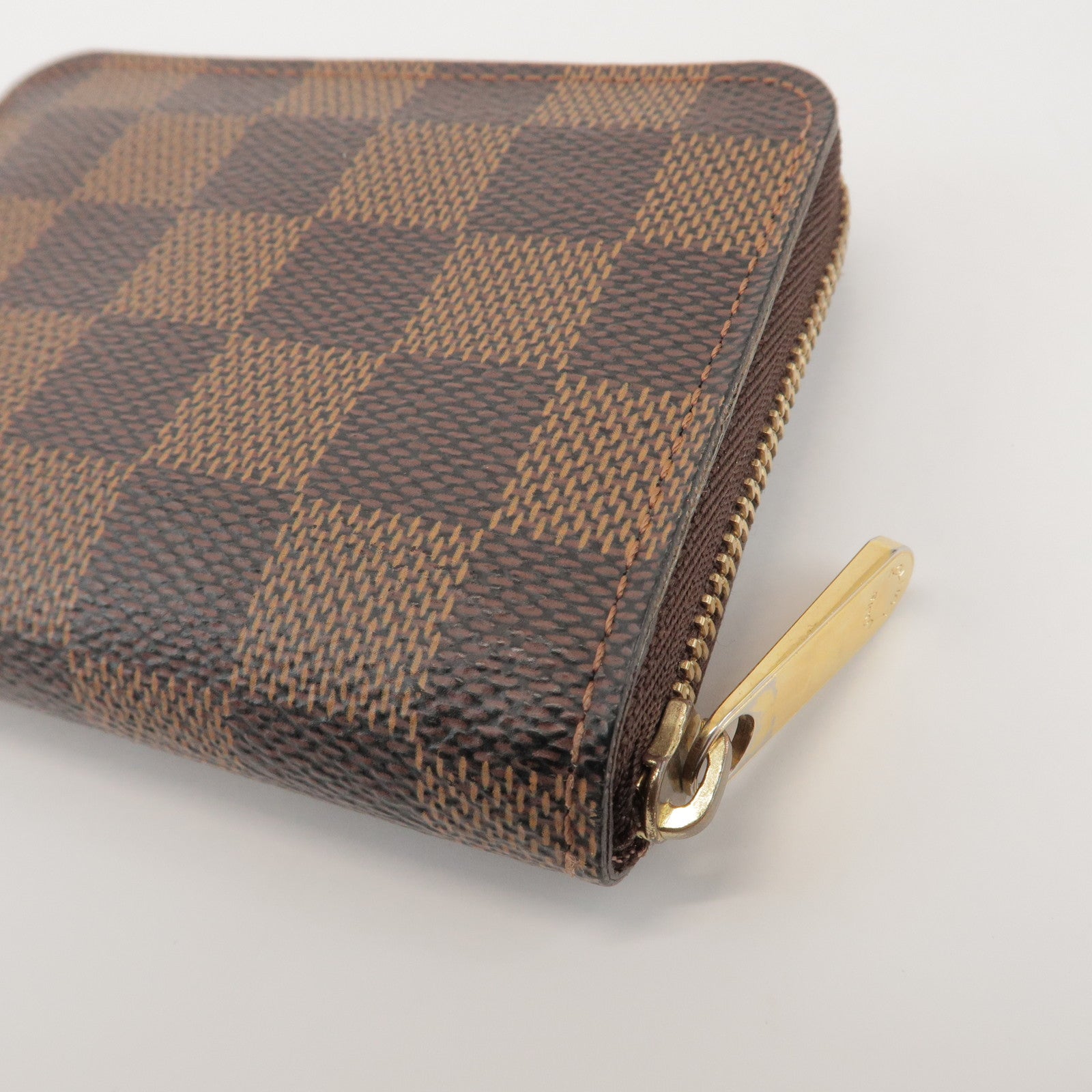Louis Vuitton Damier Zippy Coin Case Wallet Brown N63070
