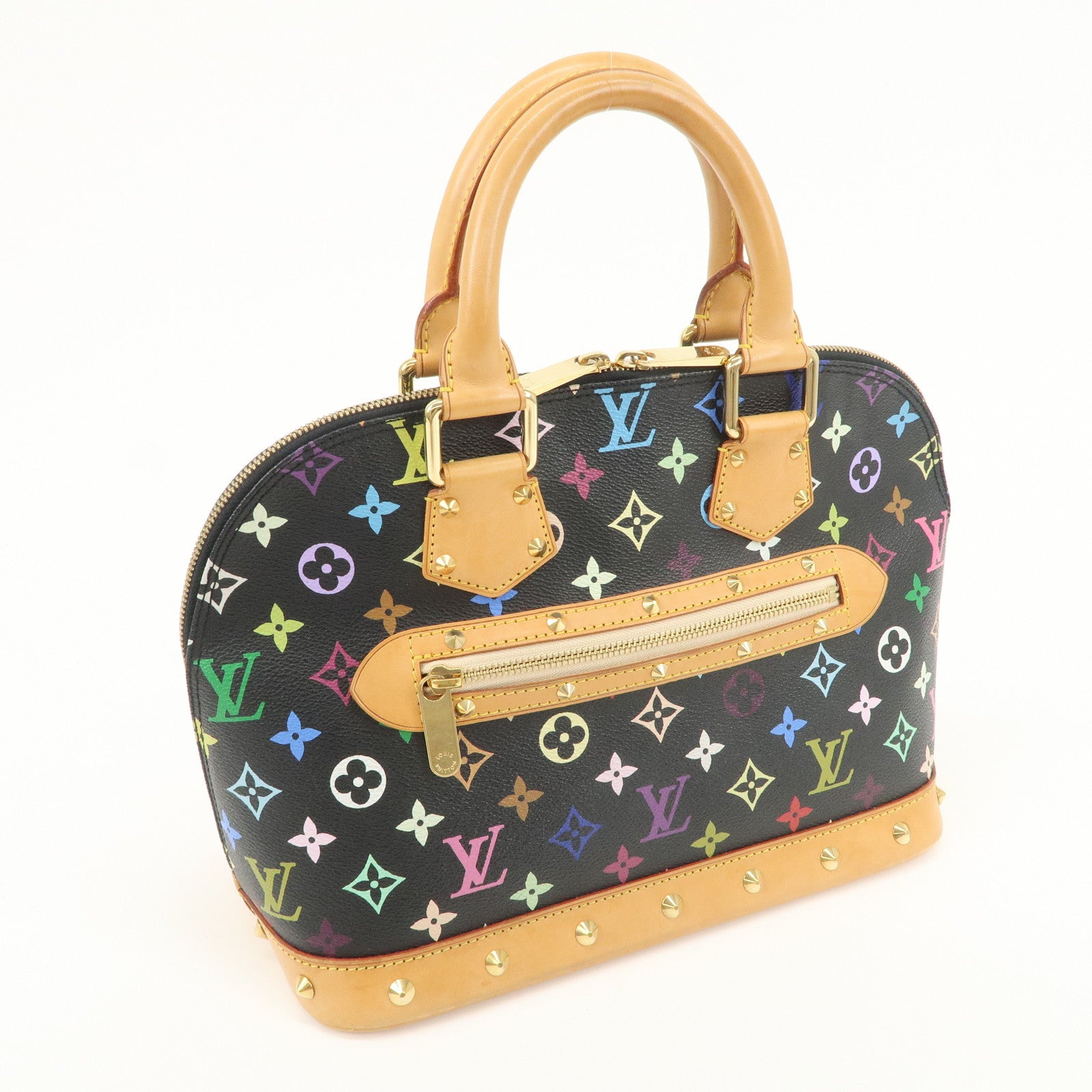 Louis Vuitton Monogram Multicolor Alma Hand Bag Noir M92646