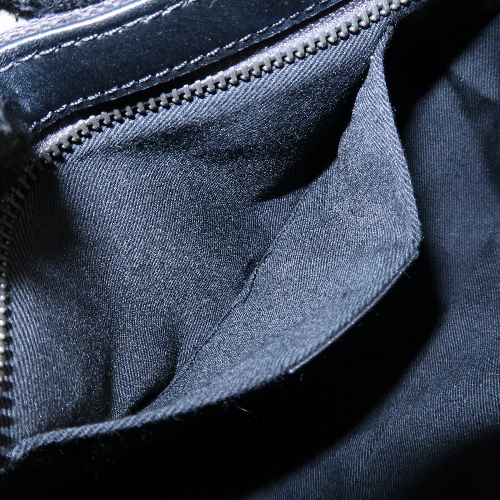 GUCCI GG Canvas Leather Mini Handbag Pouch Black 106644 Used