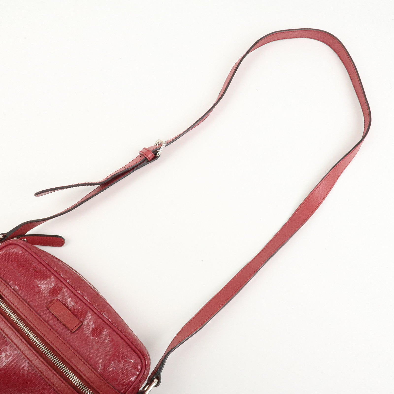 GUCCI GG Imprime GG Supreme Leather Shoulder Bag Pink 201447