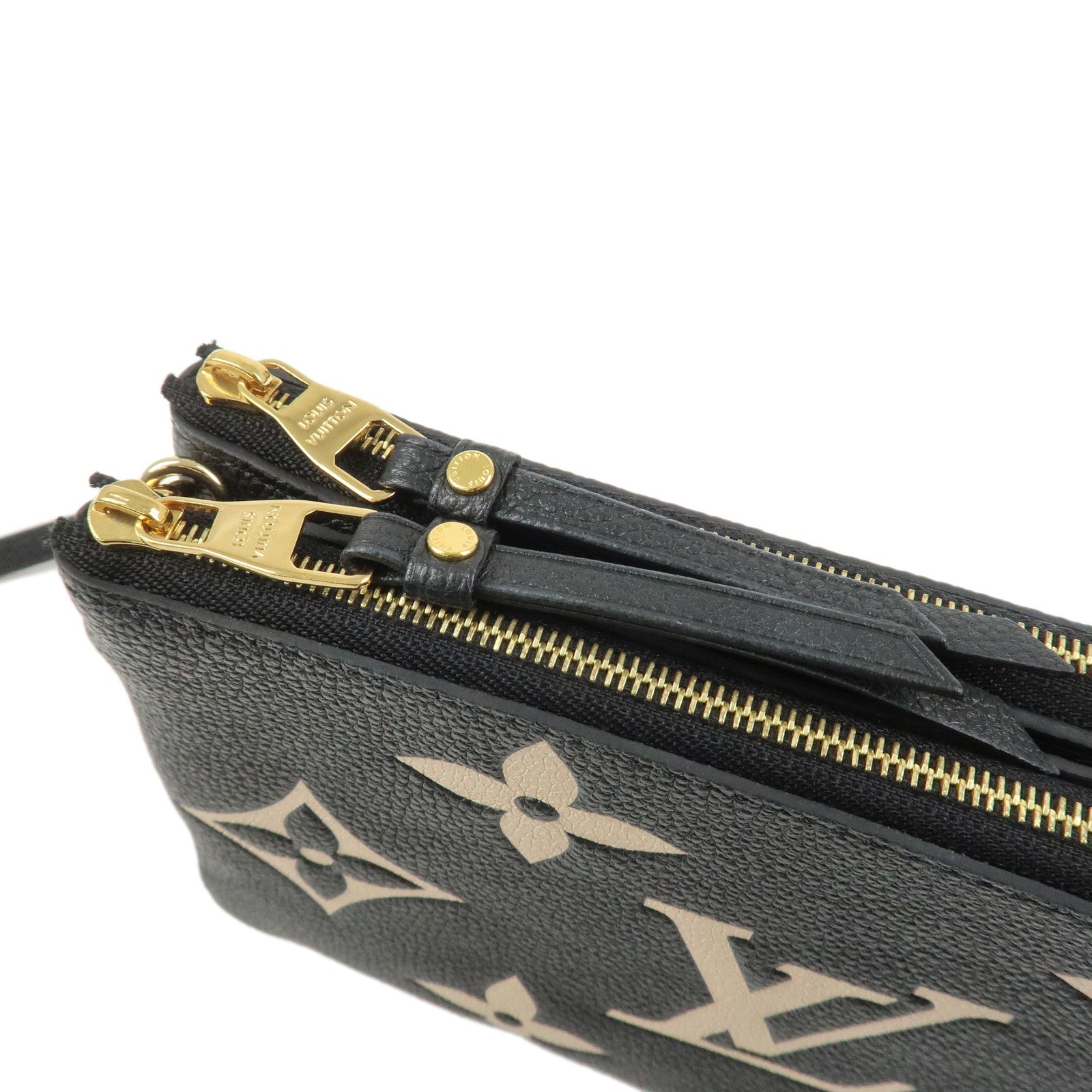 Louis Vuittton Monogram Empreinte Pochette Double Zip Noir M80787