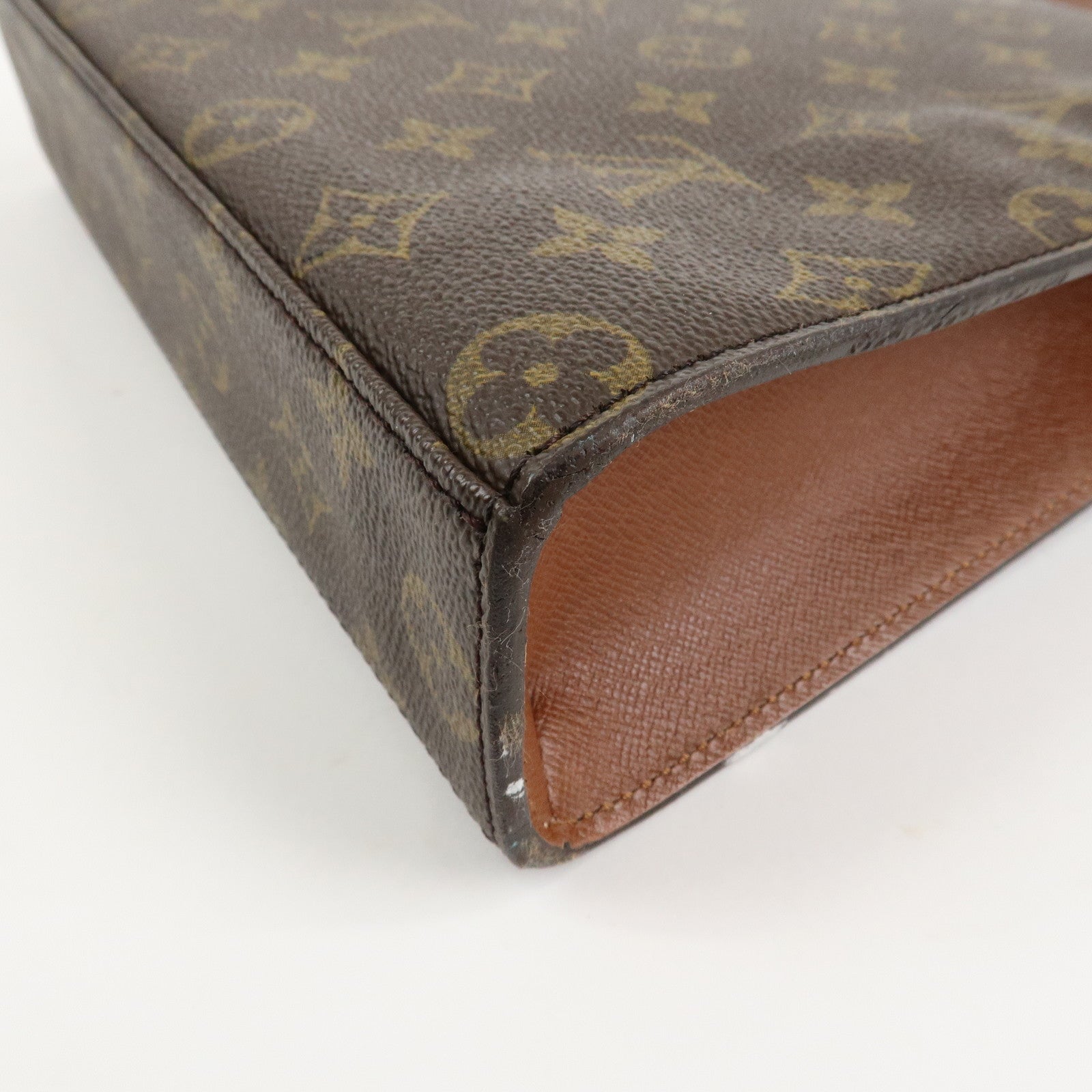 Louis Vuitton Monogram Canvas Malesherbes Hand Bag Brown M51379 Used