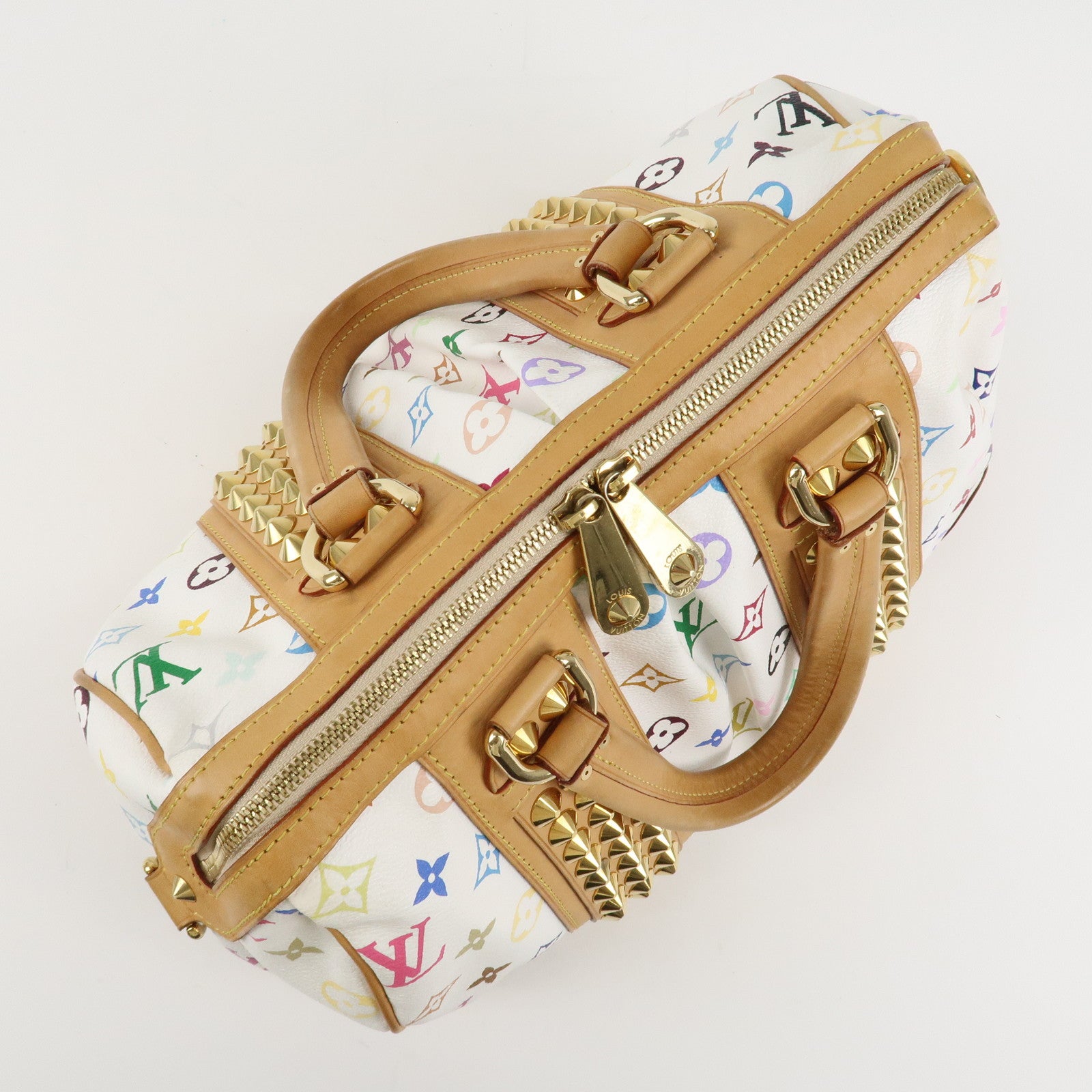 Louis Vuitton Monogram Multicolor Courtney MM 2Way Bag Blanc M45641 Used