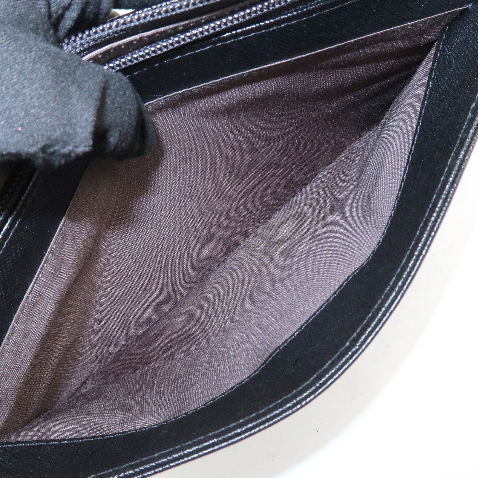 BURBERRY Embosed Leather Shoulder Bag Hand Bag Shoulder Bag Black