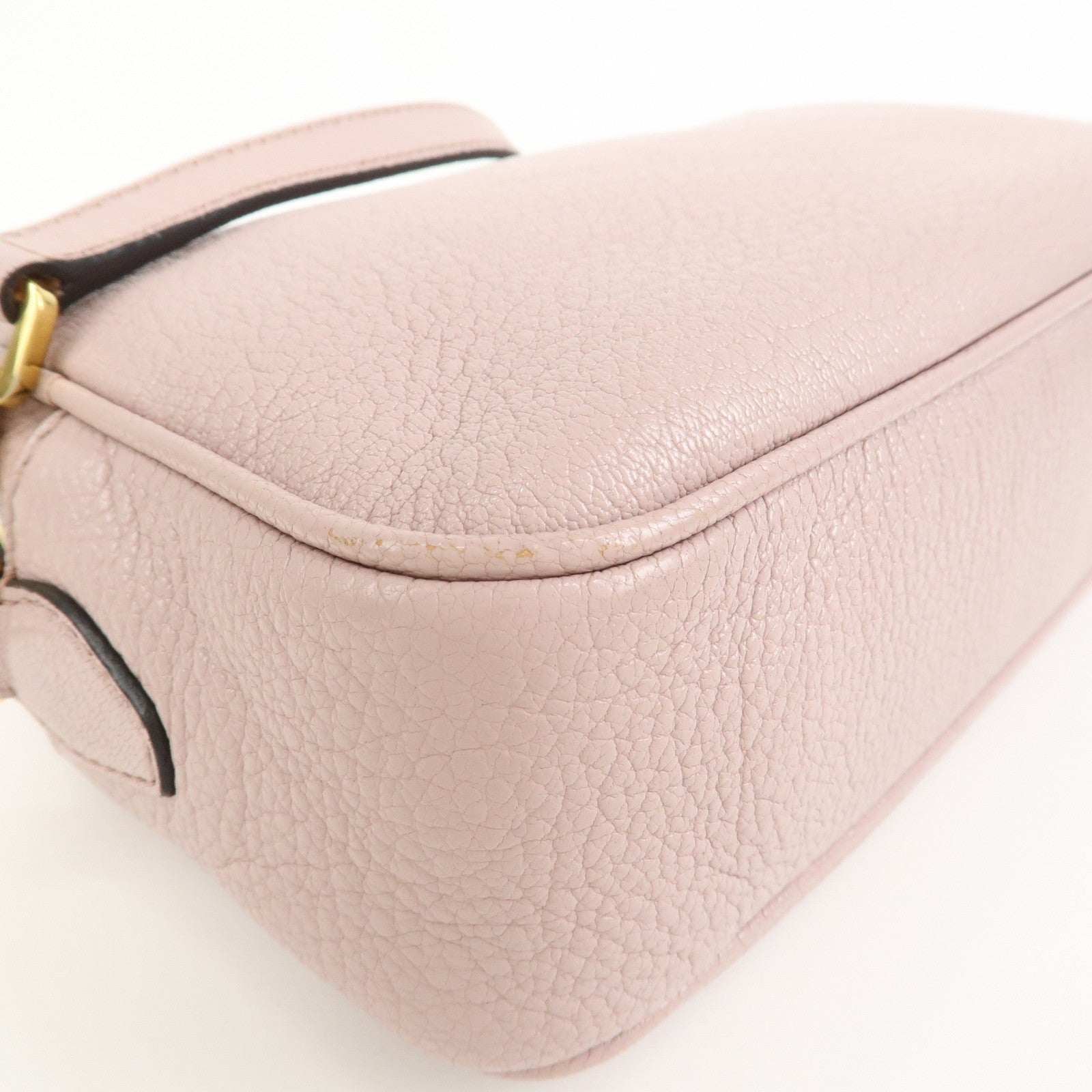 MIU MIU Leather Shoulder Bag Crossbody Bag Pink 5BH056