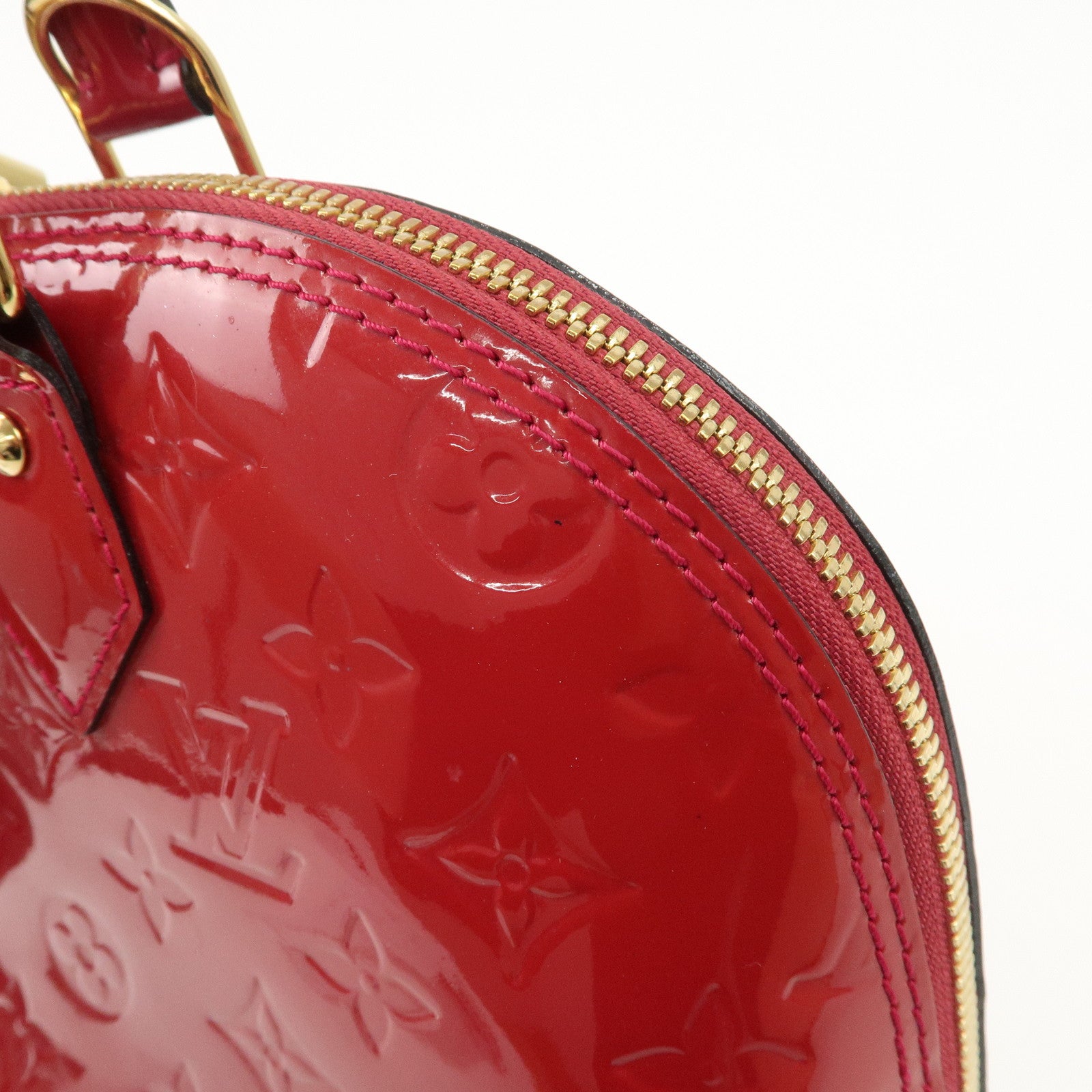 Louis Vuitton Monogram Vernis Alma PM Hand Bag Rose Indien M91770 Used