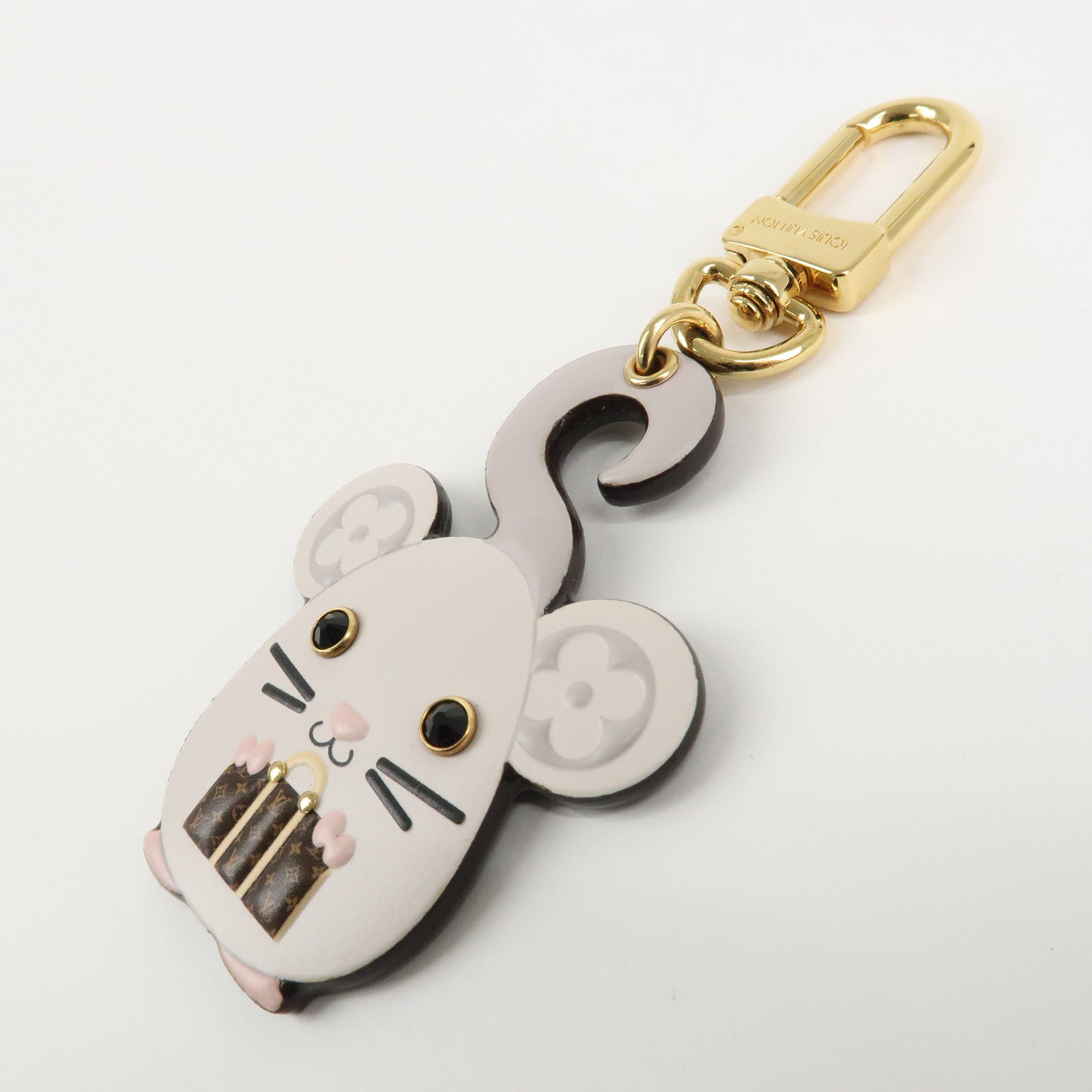 Louis Vuitton Monogram Porte Cles Vuittonite Mouse Bag Charm M69014 Used