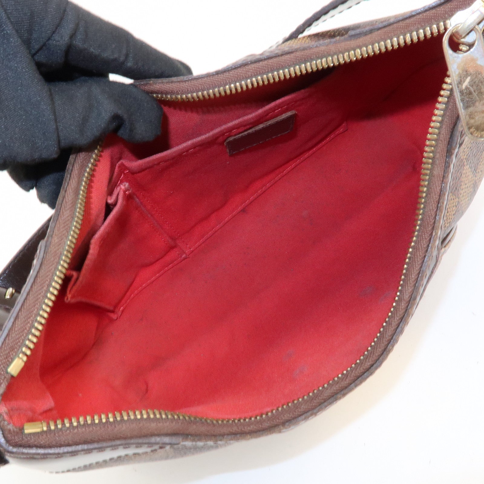 Louis Vuitton Damier Ebene Canvas Thames PM Hand Bag M48180 Used