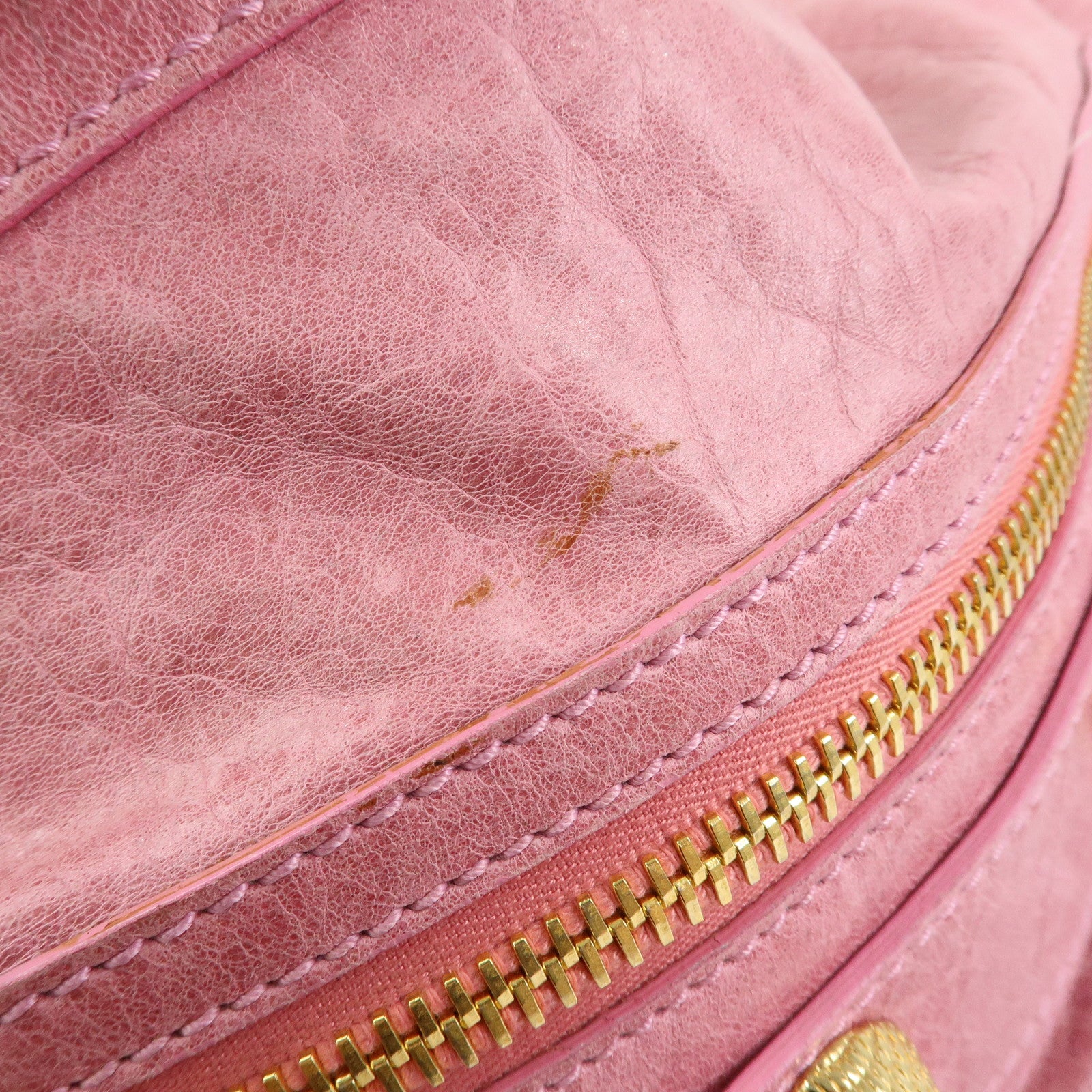 BALENCIAGA Giant 21 Bucket Bag Leather Shoulder Bag Pink 192913