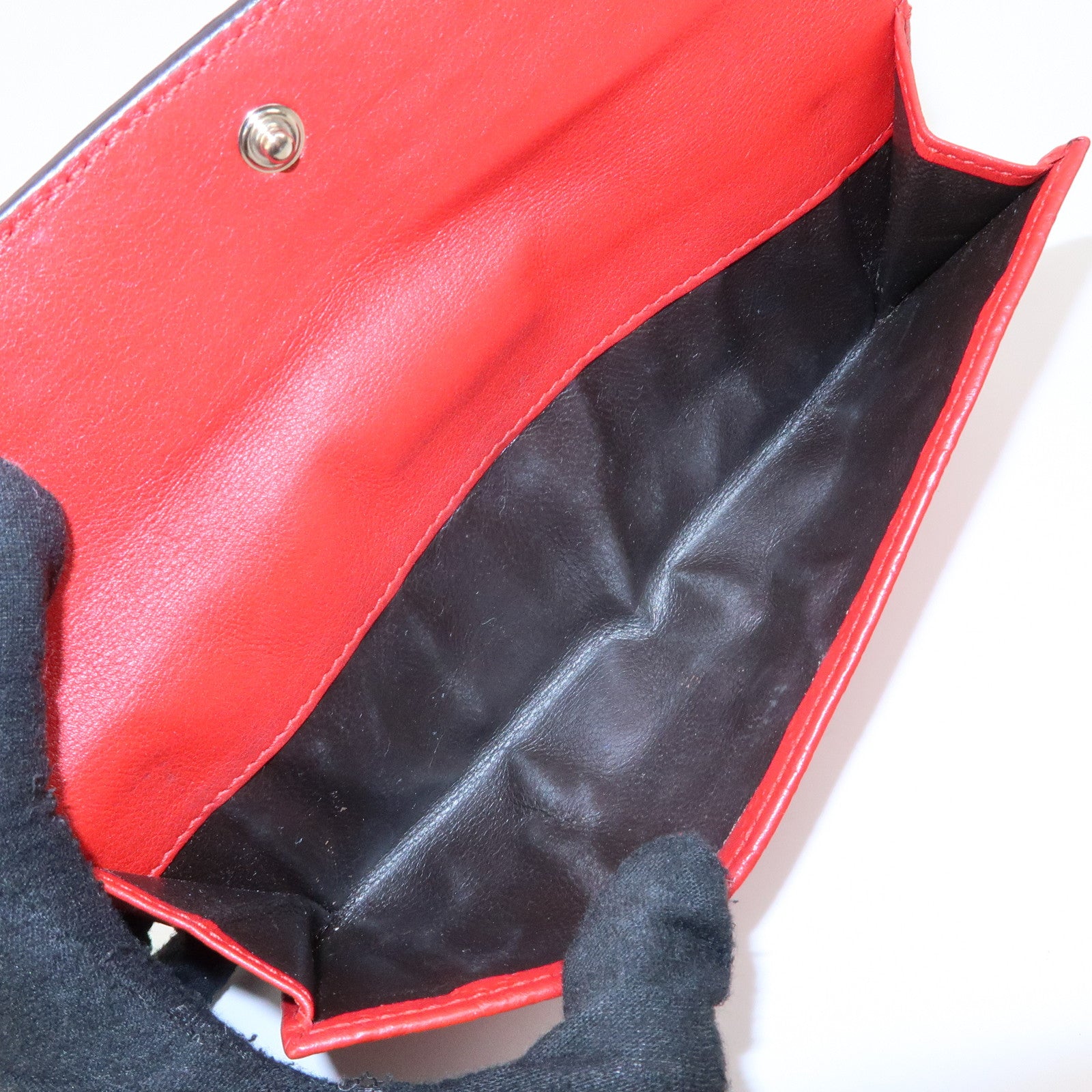GUCCI Lovely Heart Microguccissima Leather Long Wallet Red 203550