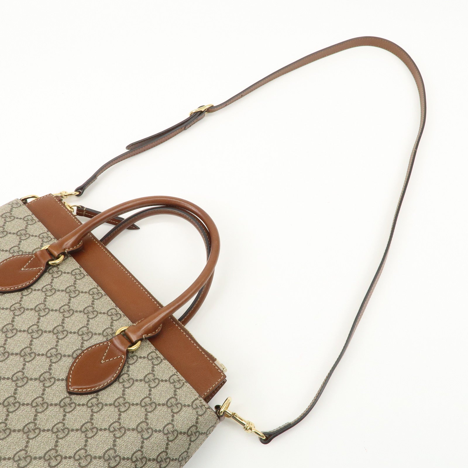 GUCCI GG Supreme GG Supreme 2WAY Bag Hand Bag Beige 409534