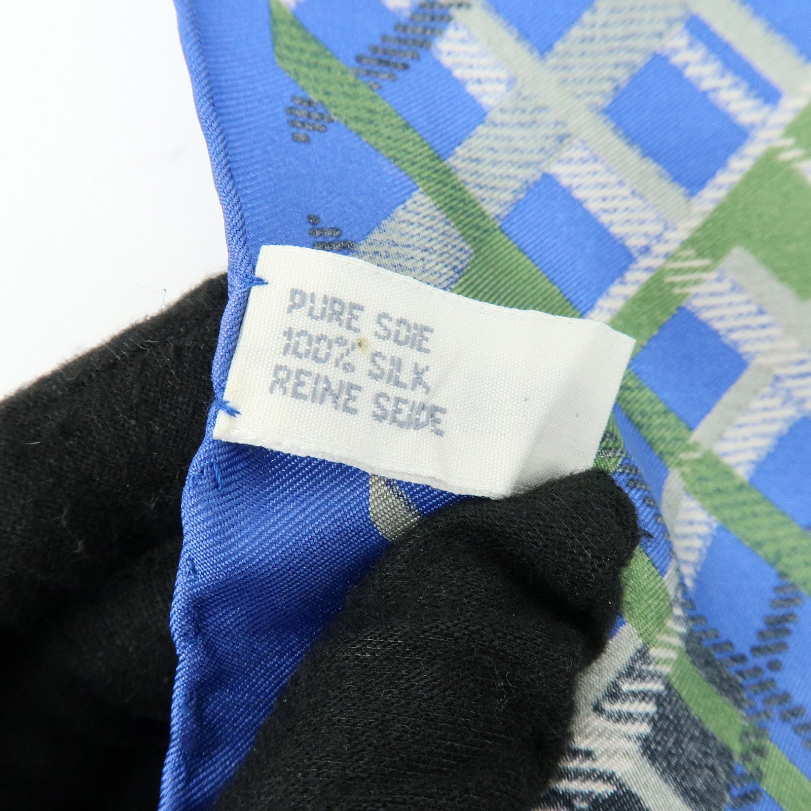 Christian Dior Silk 100% Scarf Paisley Blue Green