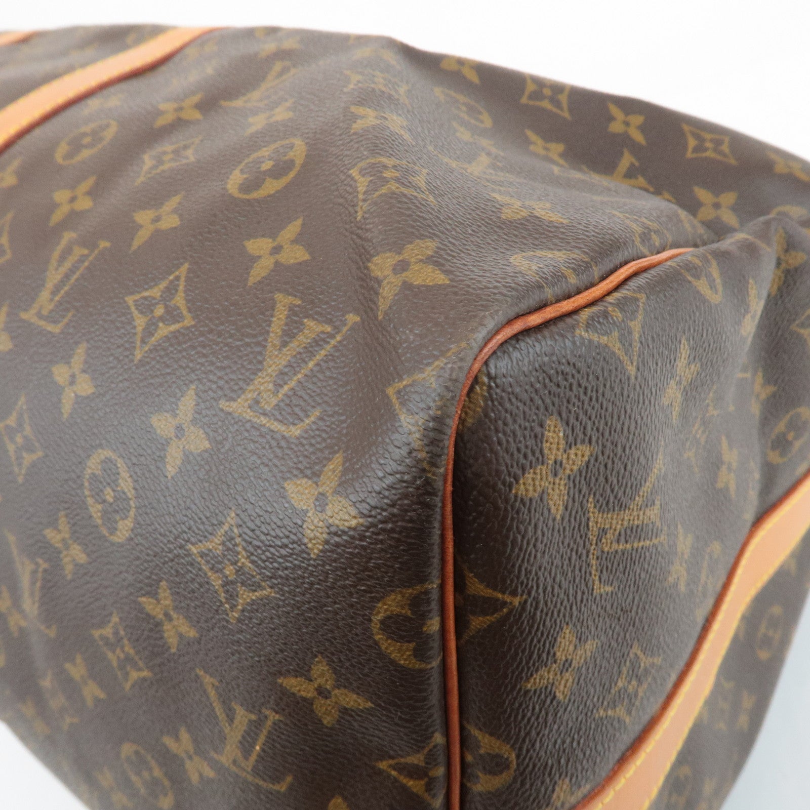 Louis Vuitton Monogram Keep All Bandouliere 55 Boston Bag Brown M41414 Used
