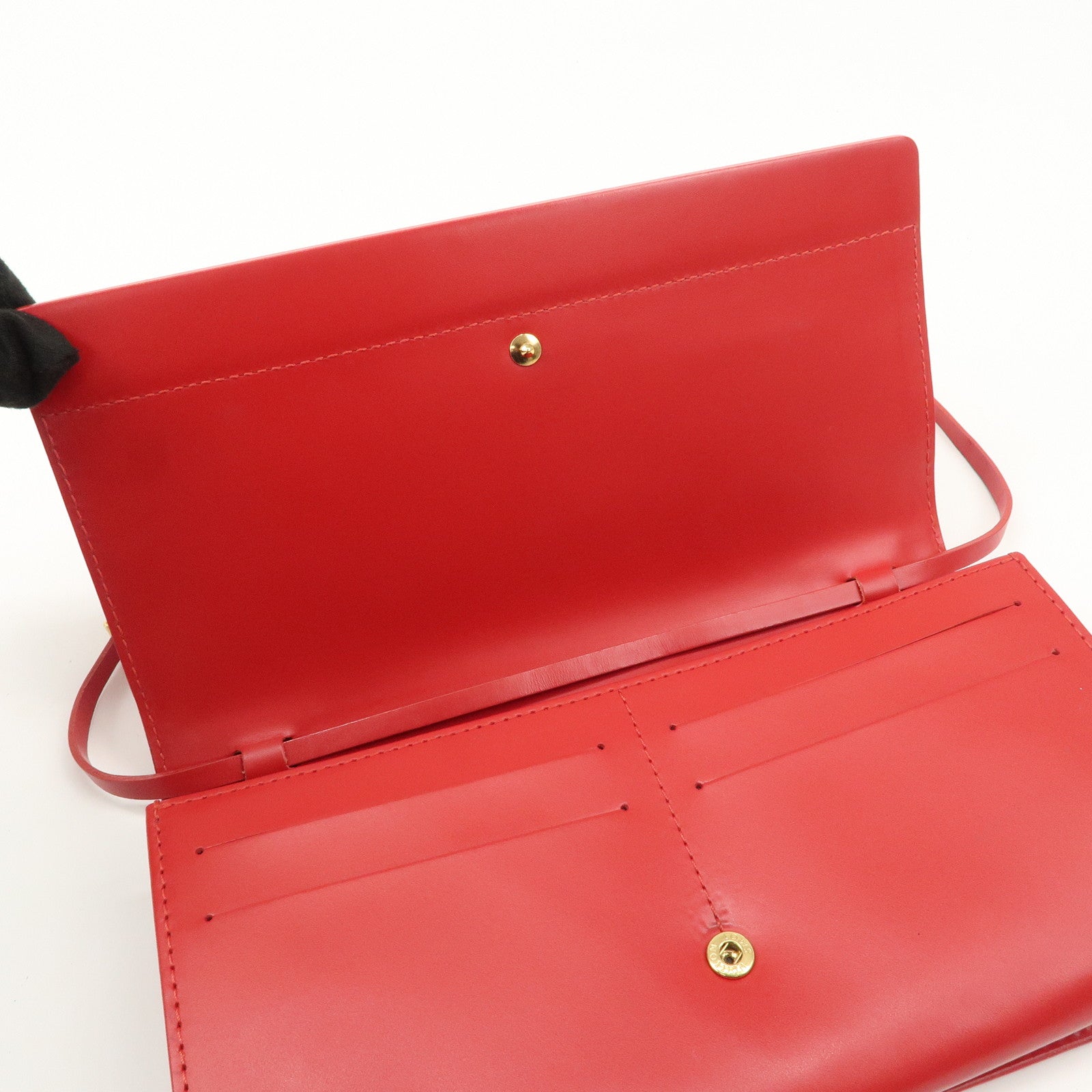 Louis Vuitton Epi leather Honfleur Cuir Hand Bag Red M5273E