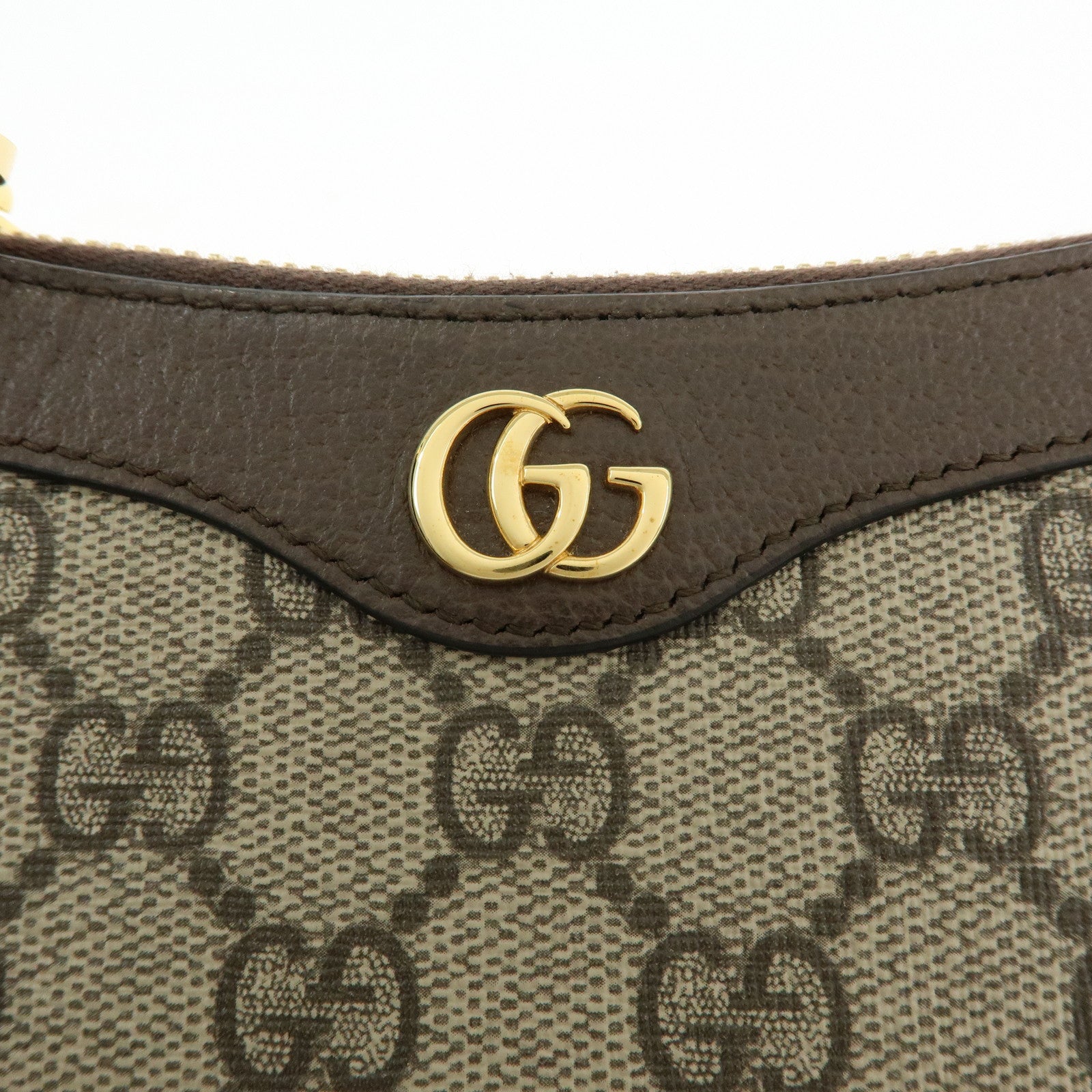 GUCCI Ophidia GG Supreme Leather Chain Pouch Hand Bag Brown 764960