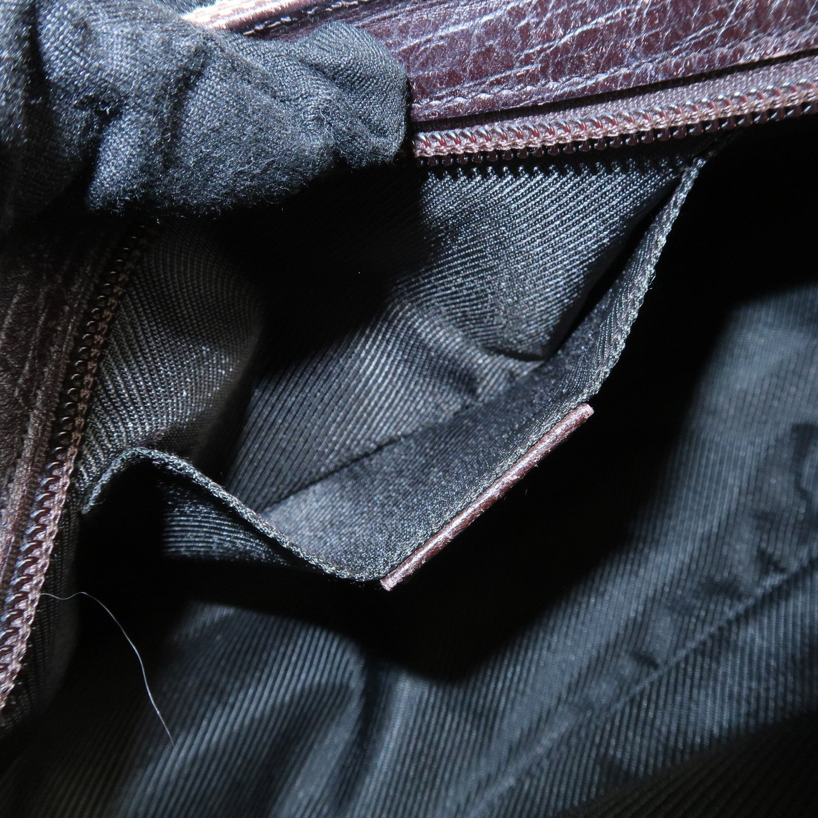 GUCCI Sherry Canvas Leather Pouch Hand Bag Beige Brown 106644 Used