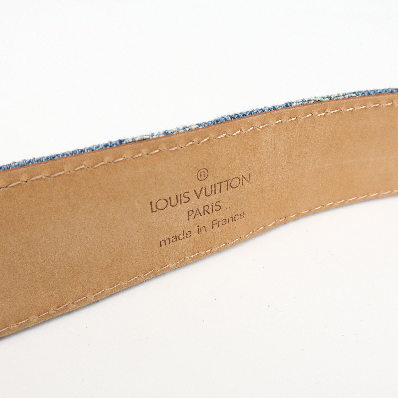 Louis Vuitton Monogram Denim Ceinture Belt 90/36 Blue M6921U