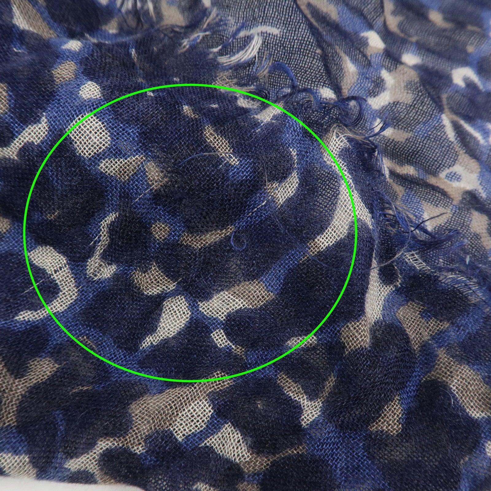 Louis Vuitton Etole Lizard Cashmere Silk Scarf Shawl Blue M74962