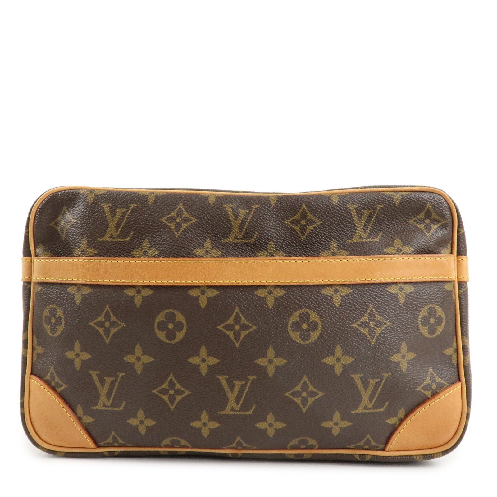 Louis Vuitton Monogram Compiegne 28 Pouch Clutch Bag Brown M51845 Used