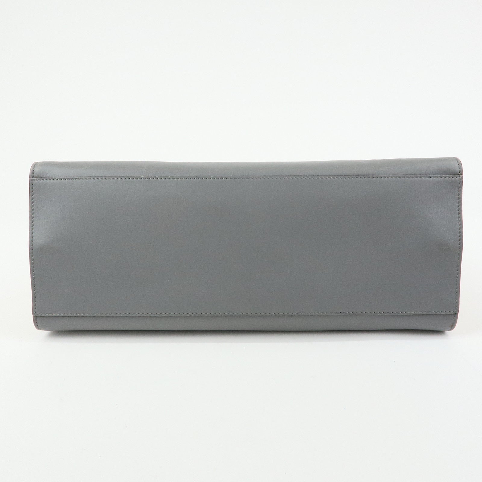 GUCCI Sherry Bamboo Nymphaea Leather 2Way Bag Gray White 453764