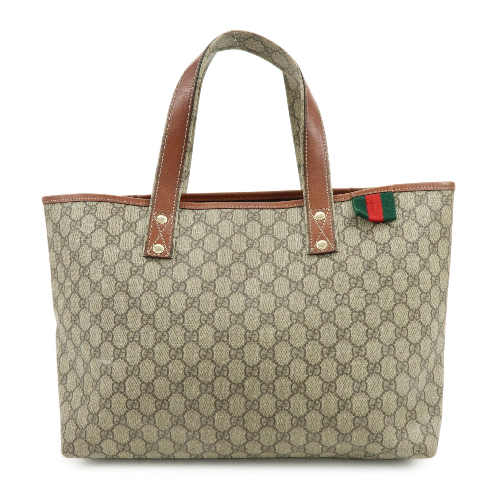 GUCCI GG Supreme Leather Sherry Tote Bag Shoulder Bag 211134