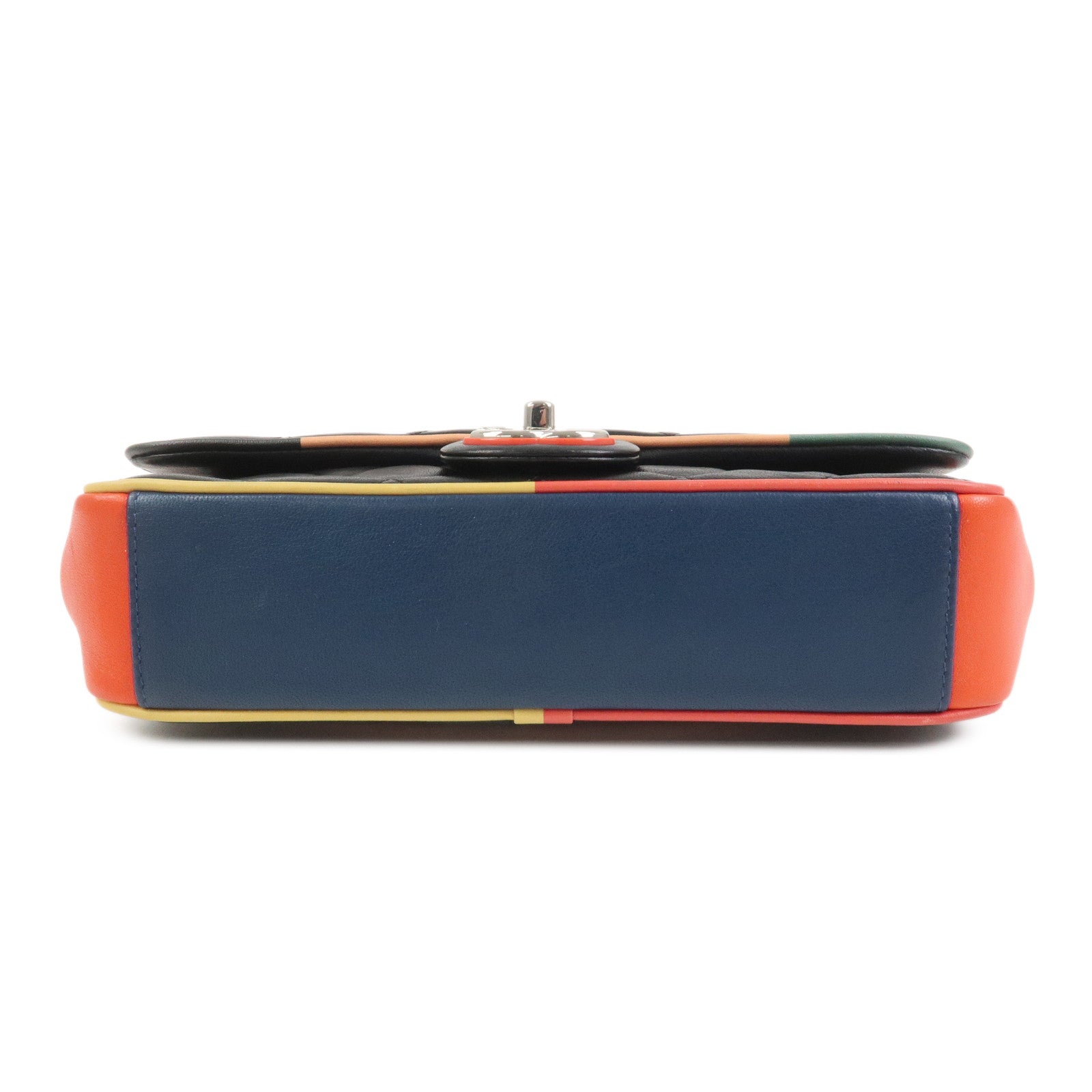 CHANEL Matelasse COCO Mark Lamb Skin Shoulder Bag Multicolor A93691