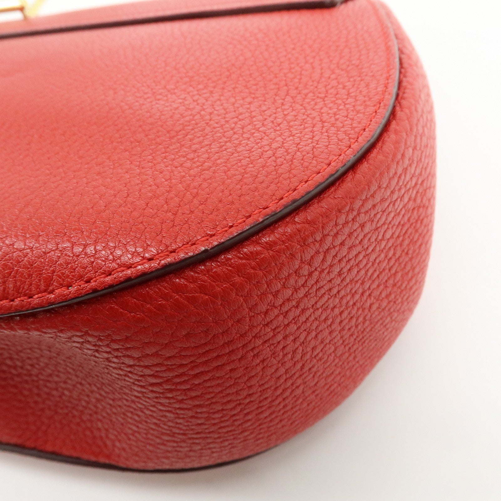 Chloe Drew Leather Chain Shoulder Bag Crossbody Bag Red