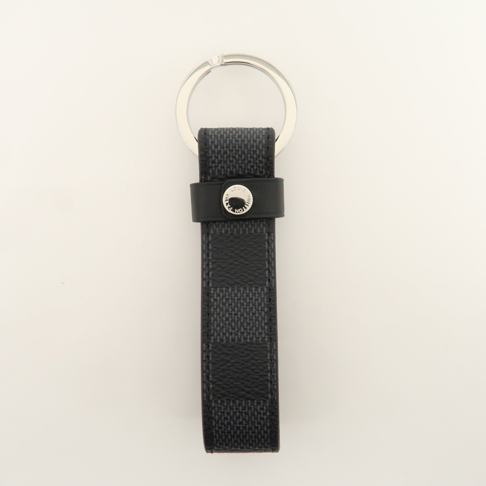 Louis Vuitton Damier Graphite Dragonne Key Chain Charm Grey M62706