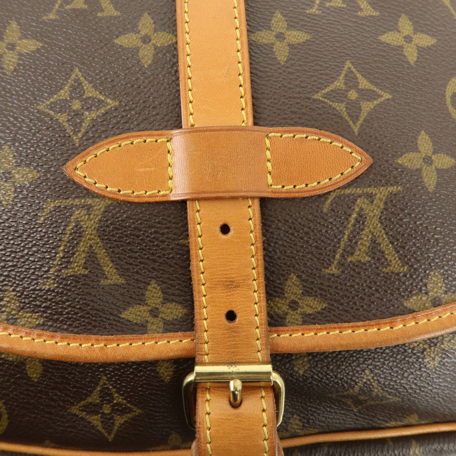 Louis Vuitton Monogram Saumur 30 Shoulder Bag Brown M42256 Used