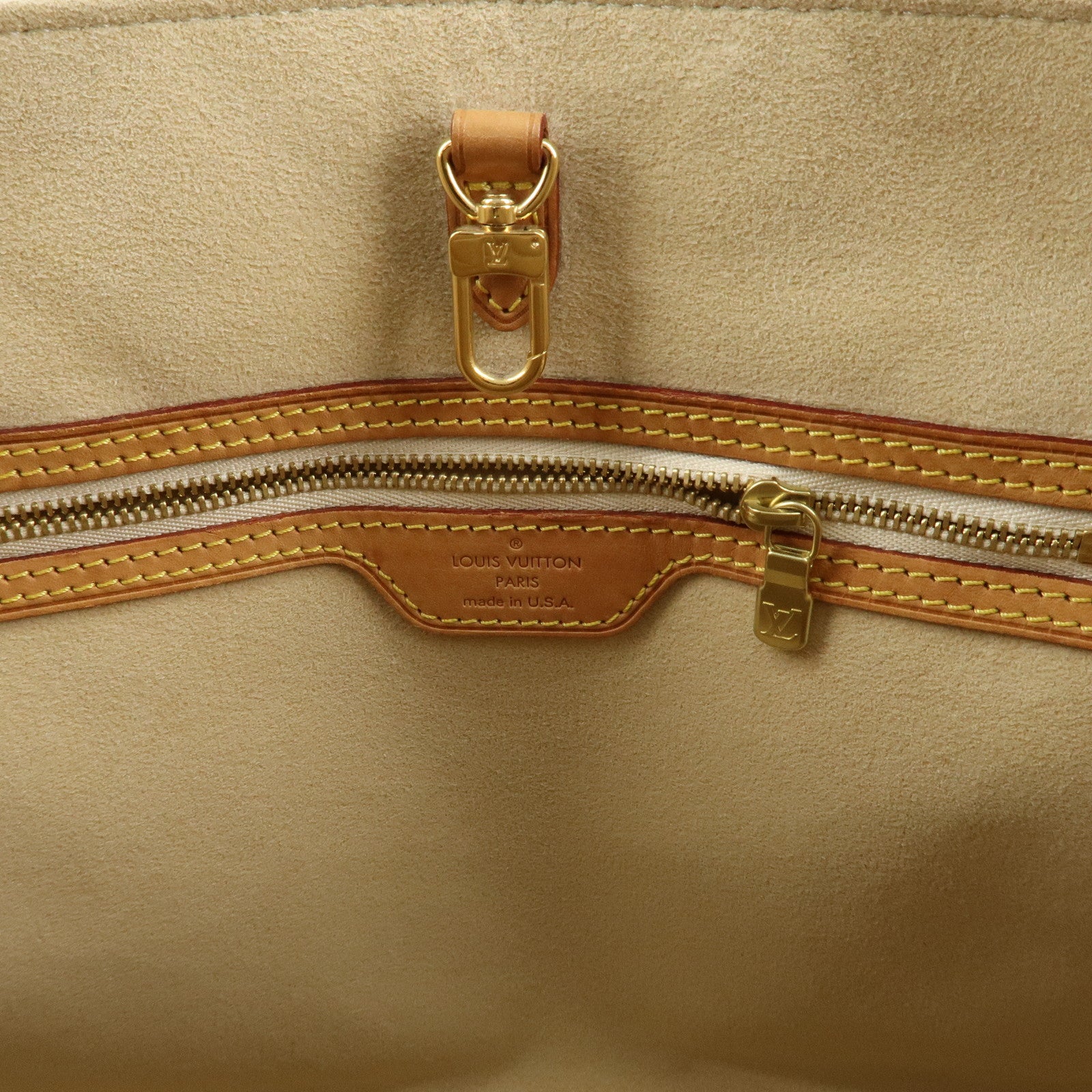 Louis Vuitton Damier Azur Hampstead PM Hand Bag Ivory N51207 Used