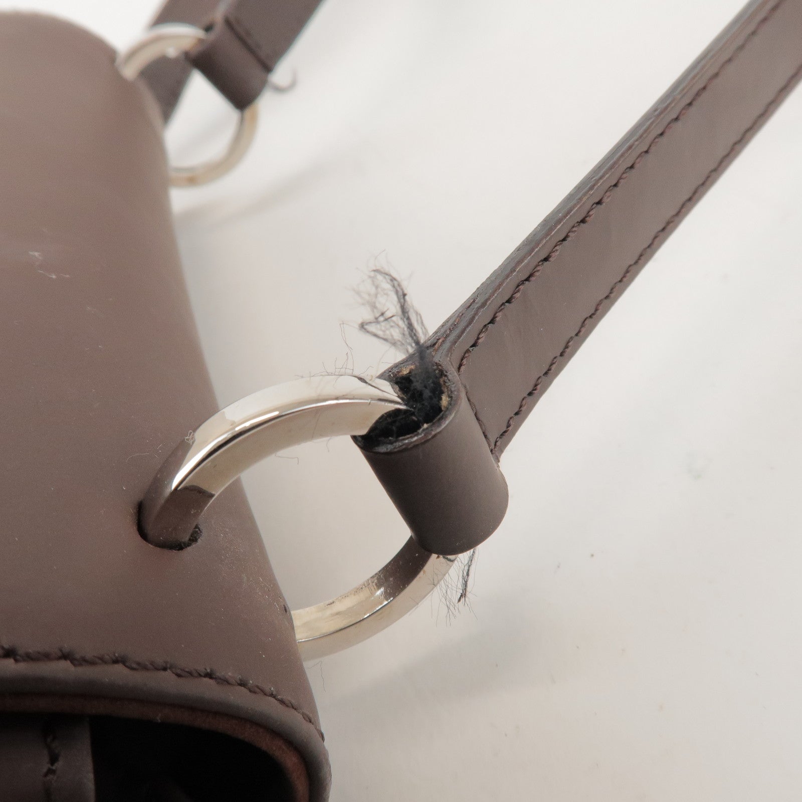 Ferragamo Vara Leather Shoulder Bag Crossbody Bag Brown