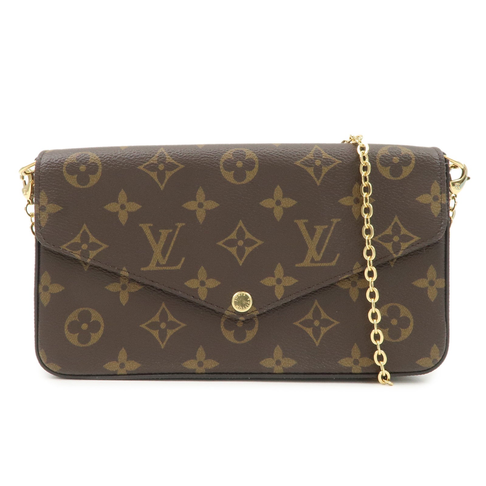 Louis Vuitton Monogram Pochette Felicie Shoulder Bag Brown M61276 Used
