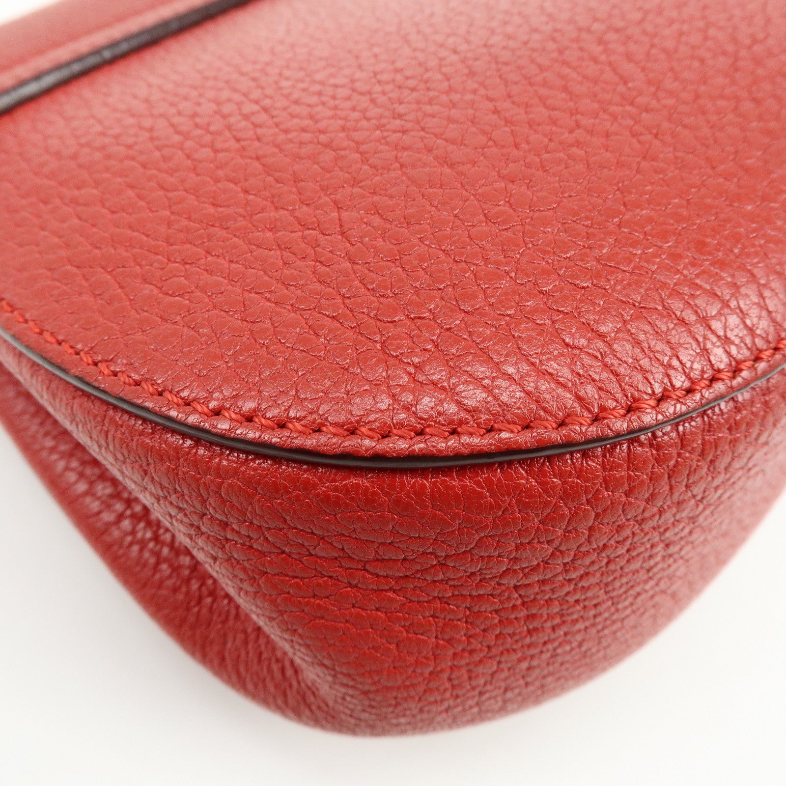 Chloe Drew Leather Chain Shoulder Bag Crossbody Bag Red