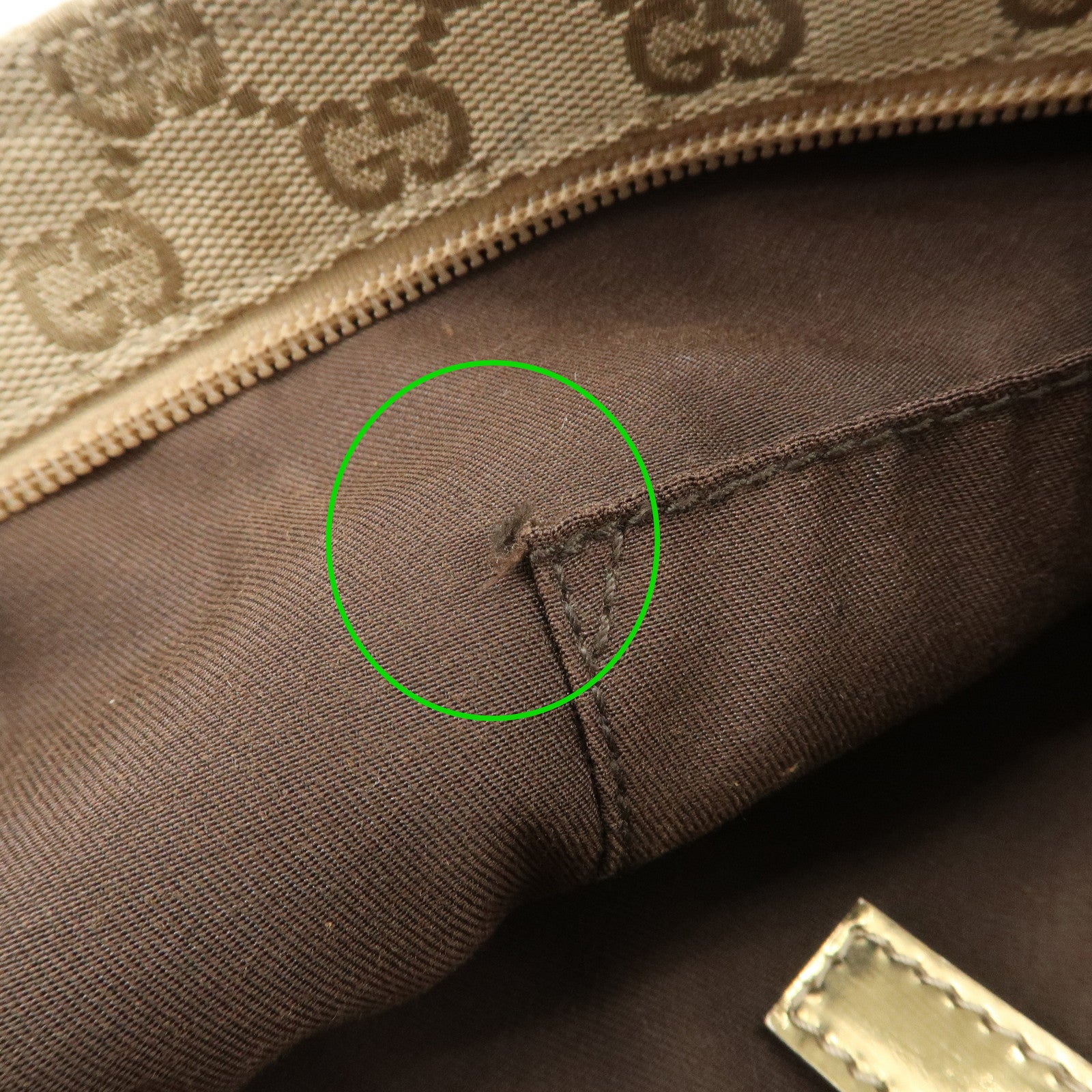 GUCCI Sherry GG Canvas Leather Shoulder Bag Pink Beige 189749 Used