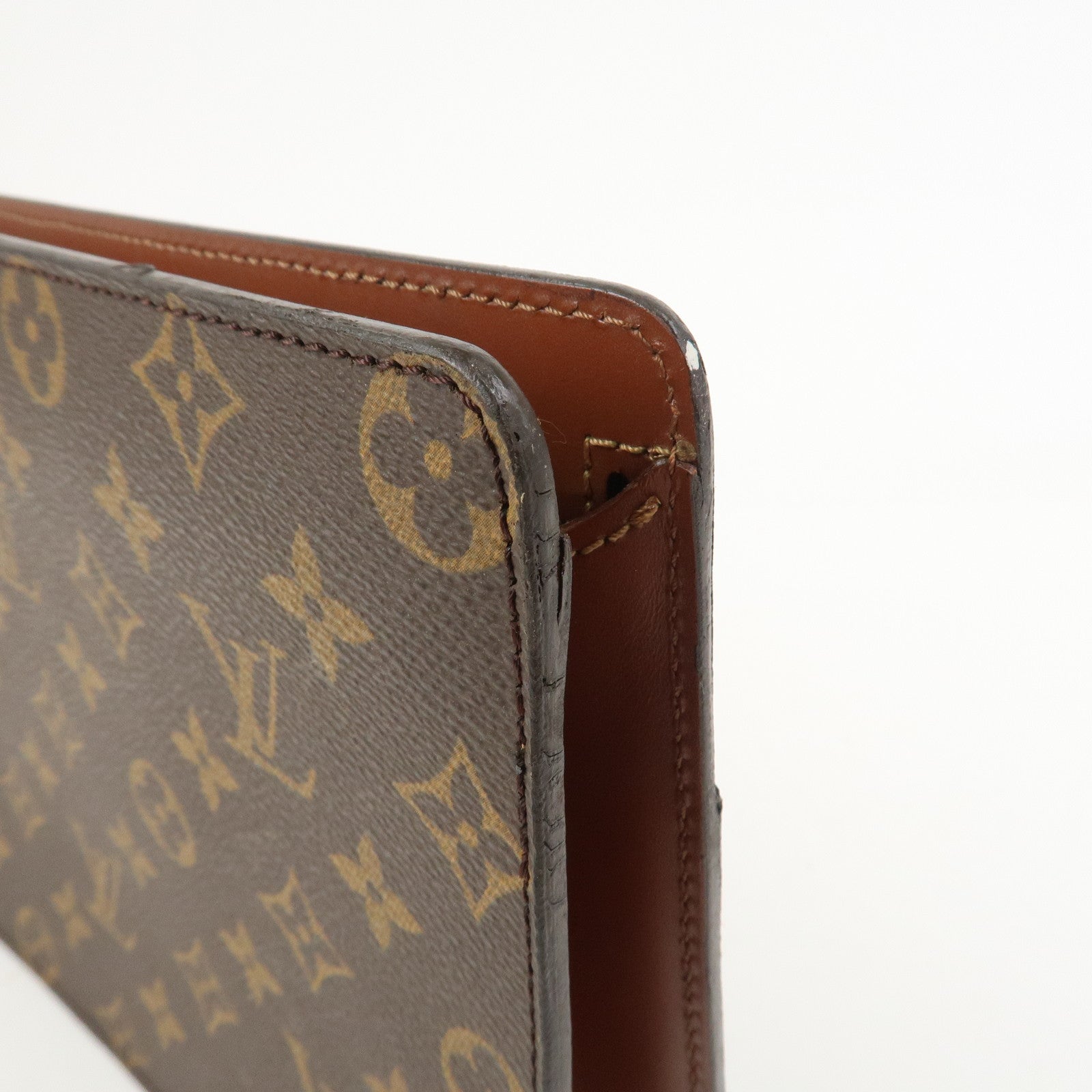 Louis Vuitton Monogram Pochette Homme Clutch Bag Brown M51795
