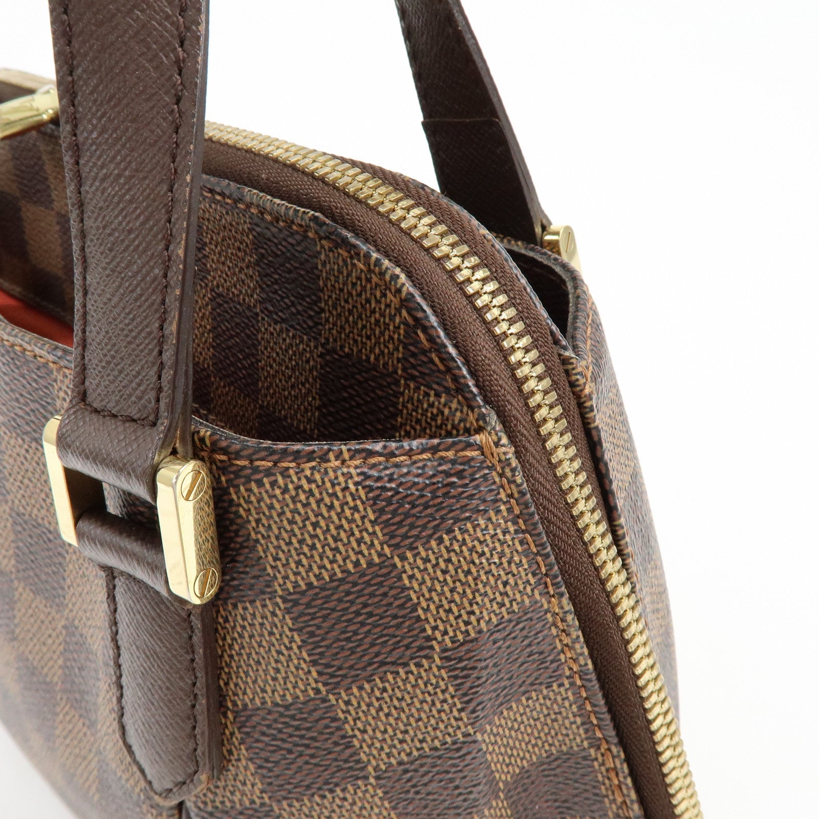 Louis Vuitton Damier Canvas Belem PM Hand Bag Brown N51173