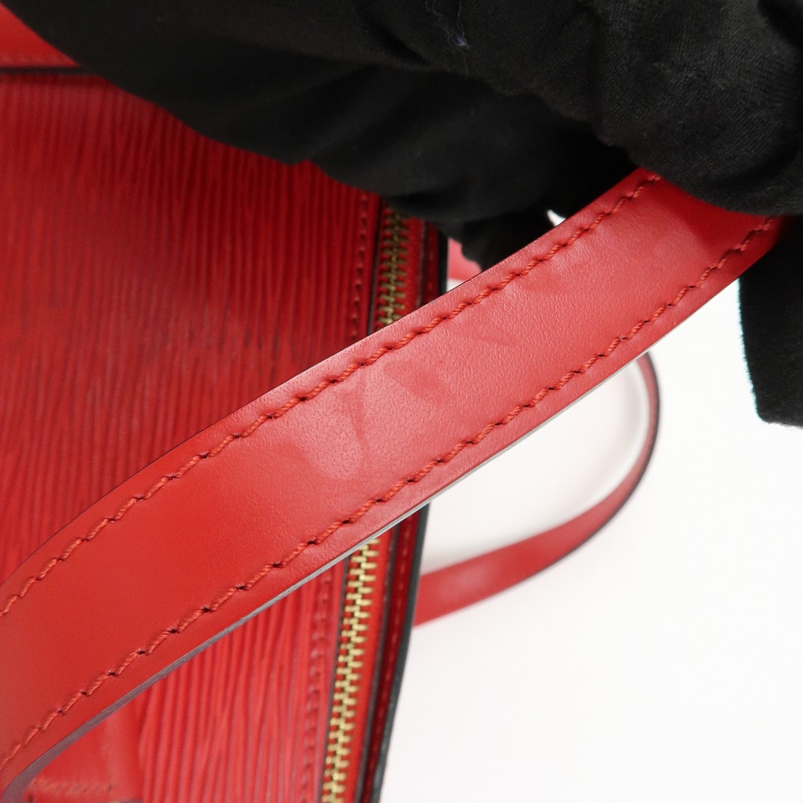 Louis Vuitton Epi Soufflot Leather Hand Bag Castillian Red M52227
