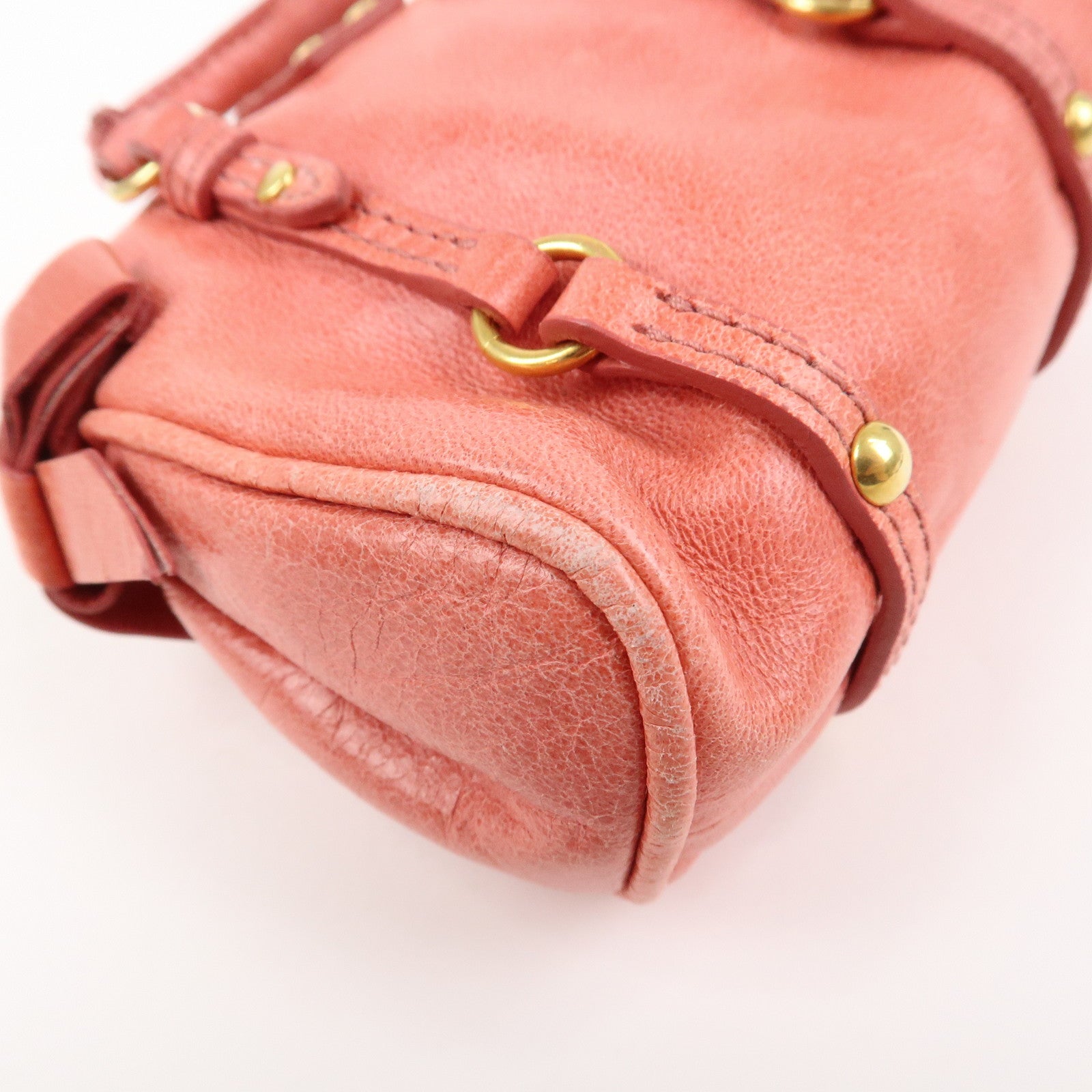 MIUMIU Leather Small Purse Bag Charm Key Charm Pink