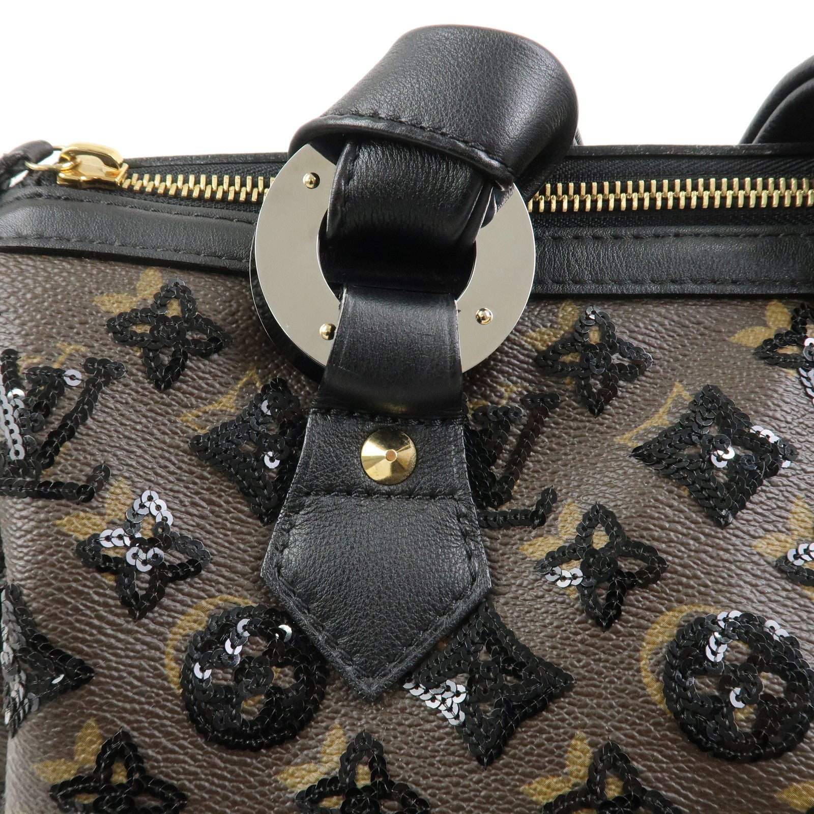 Louis Vuitton Monogram Eclipse Speedy 30 Boston Bag Noir M40243